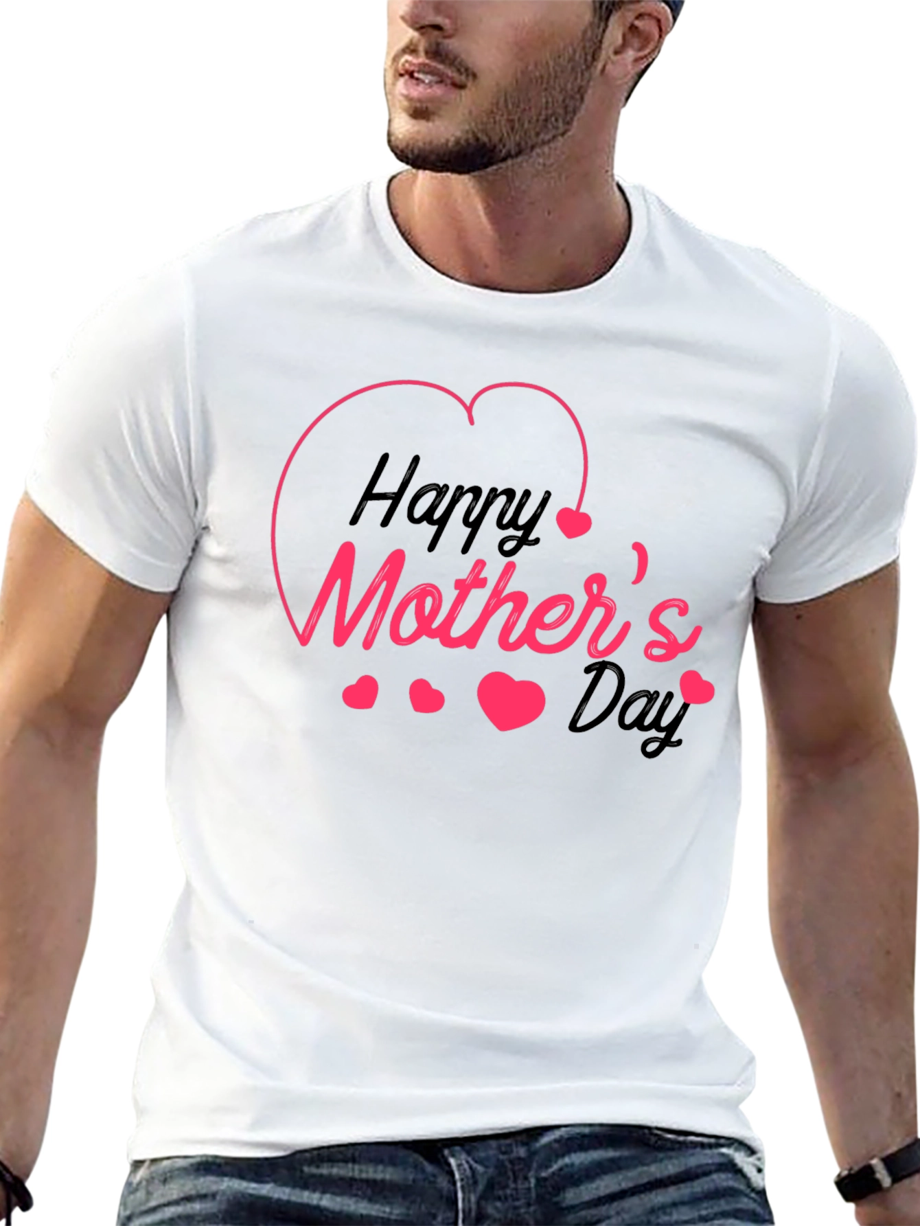Happy Mothers Day Black T-Shirt