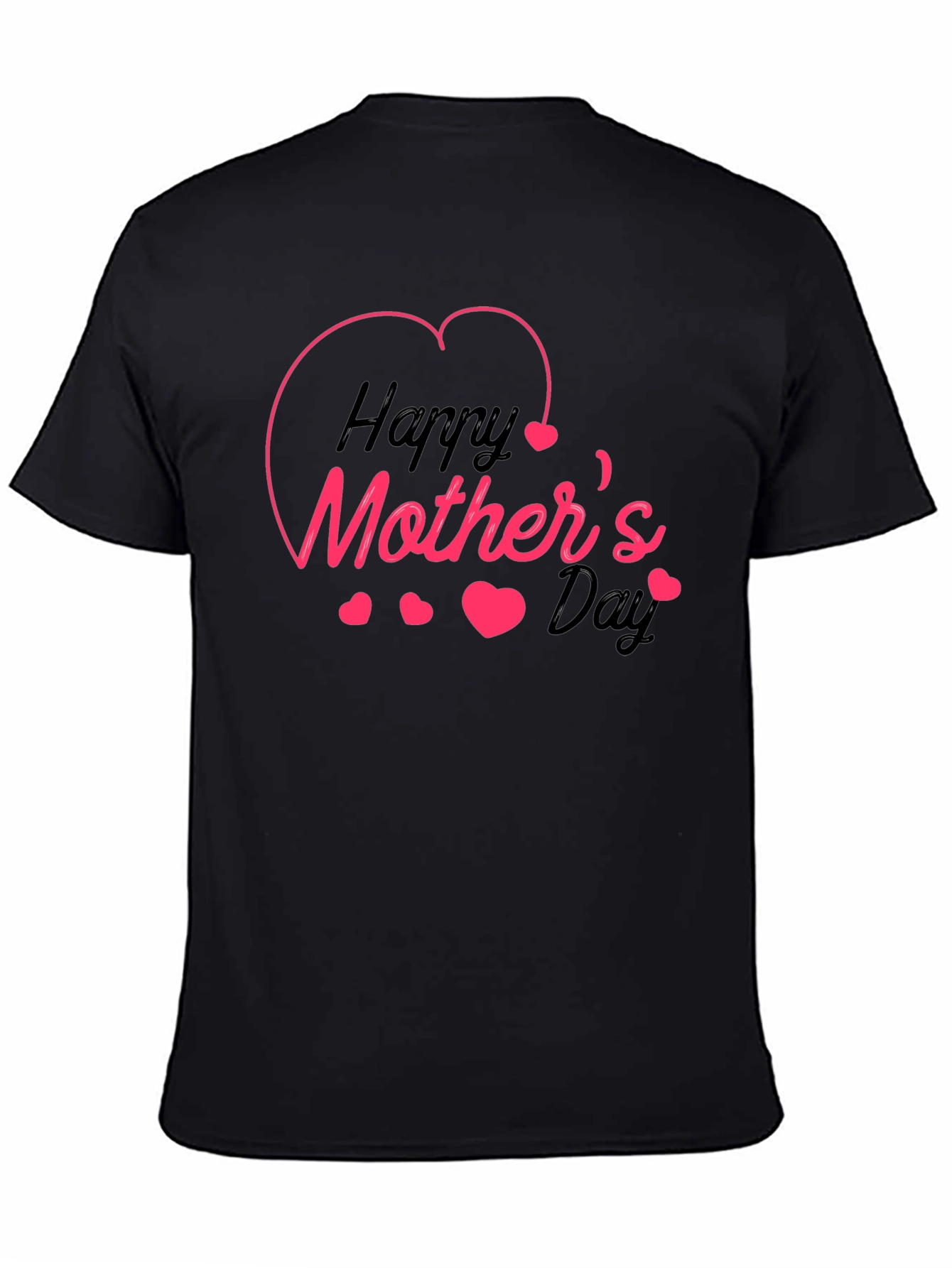 Happy Mothers Day Black T-Shirt
