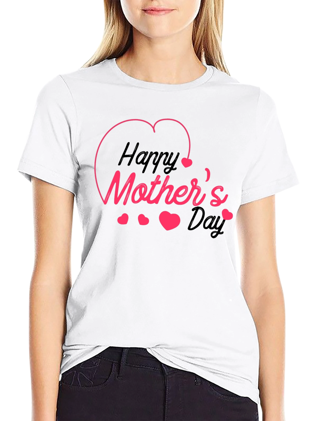Happy Mothers Day Black T-Shirt