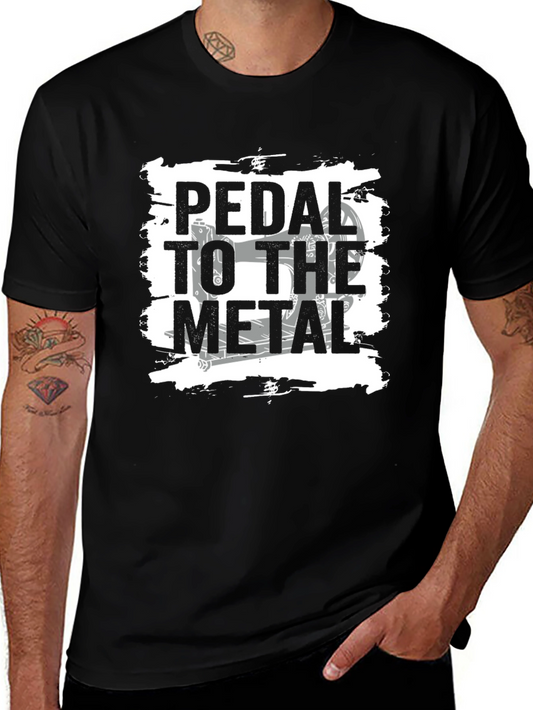 Pedal To The Metal Graphic Tee - Black Cotton T-Shirt