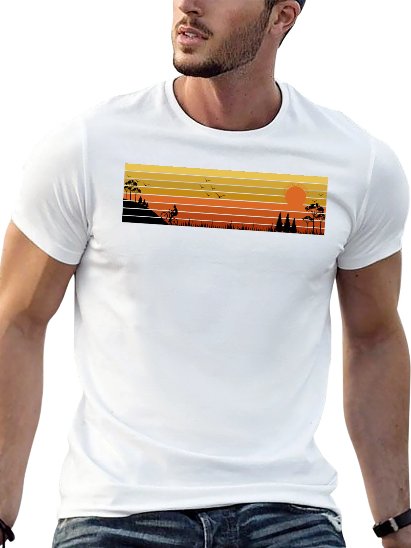 Mountain Biker Sunset Tee