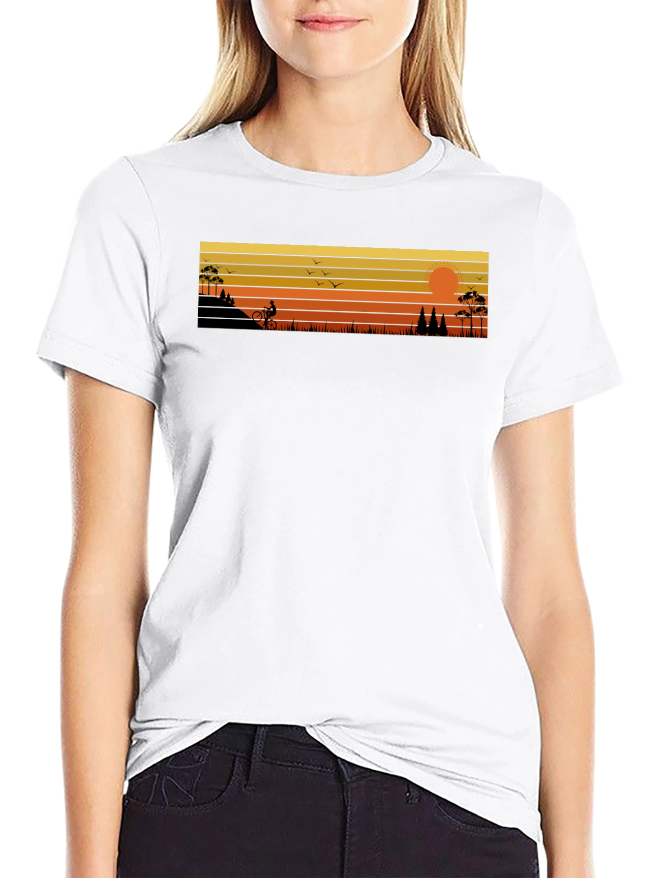 Mountain Biker Sunset Tee