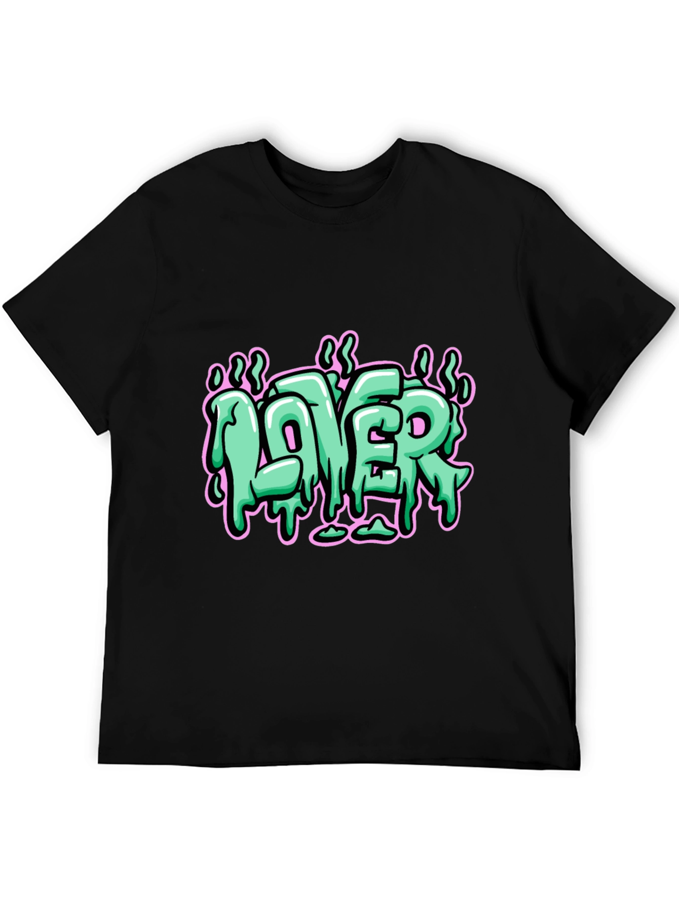 LOVER Graphic Print Black T-Shirt