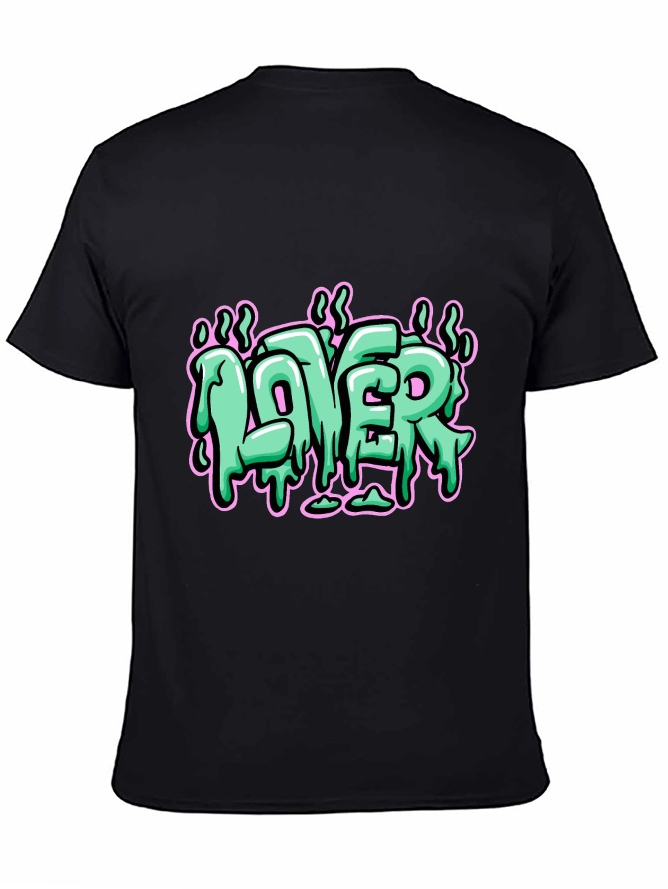 LOVER Graphic Print Black T-Shirt