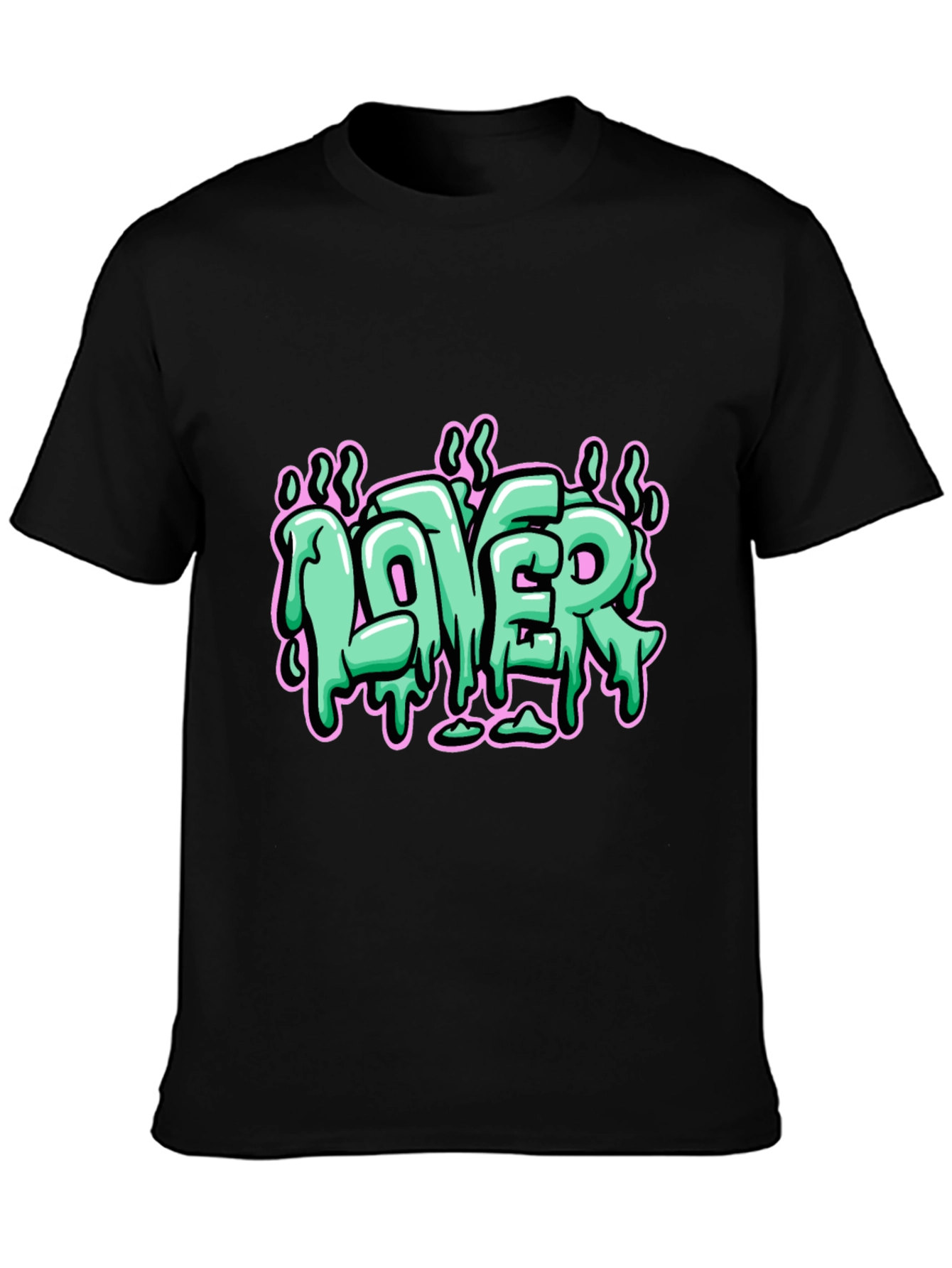 LOVER Graphic Print Black T-Shirt