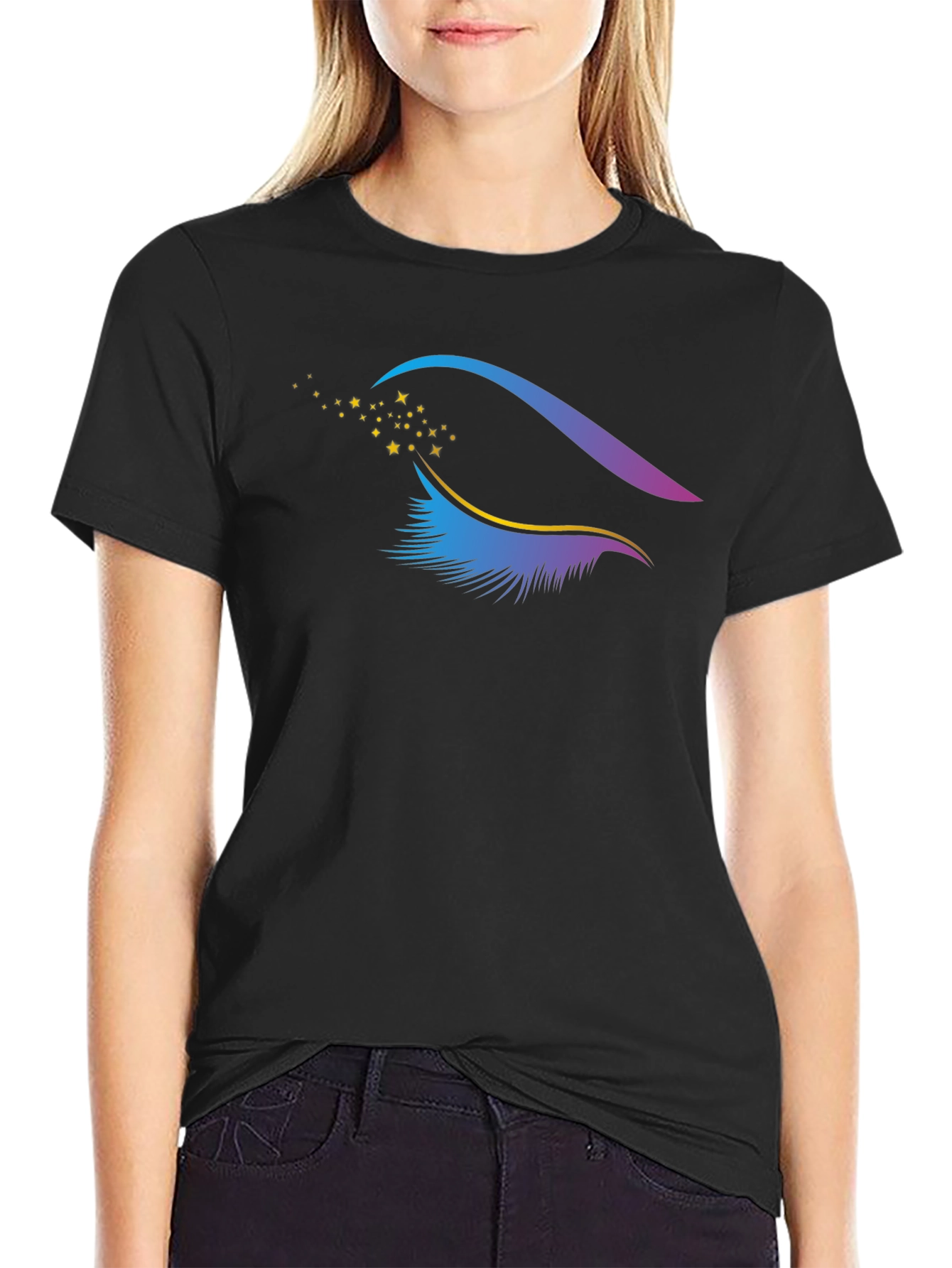 Eye Lashes Black Tee