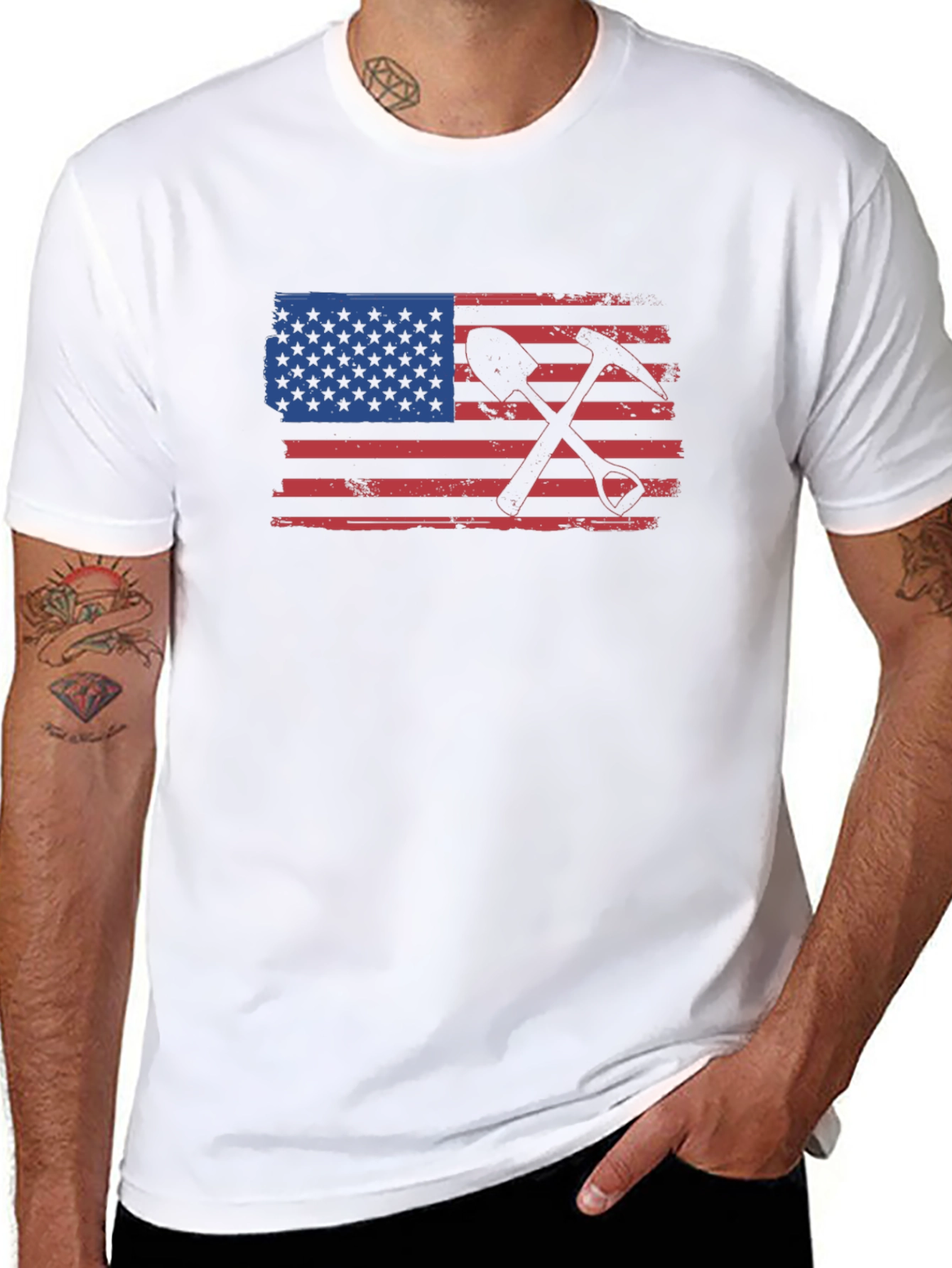 American Miner T-Shirt - Black Graphic Tee