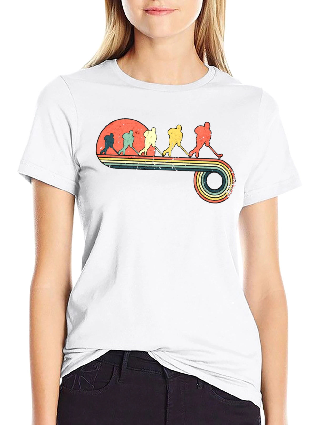 Retro Hockey Evolution Graphic T-Shirt
