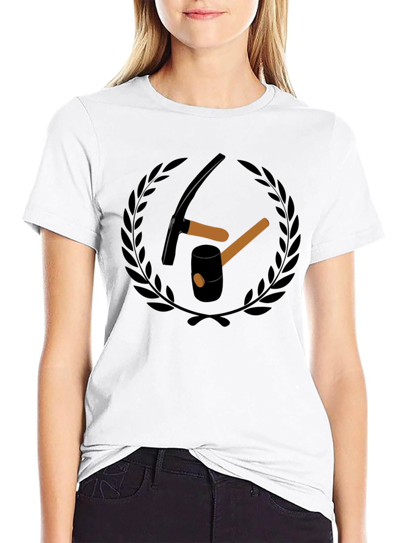 Mining Tools Graphic Tee - Black Cotton T-Shirt
