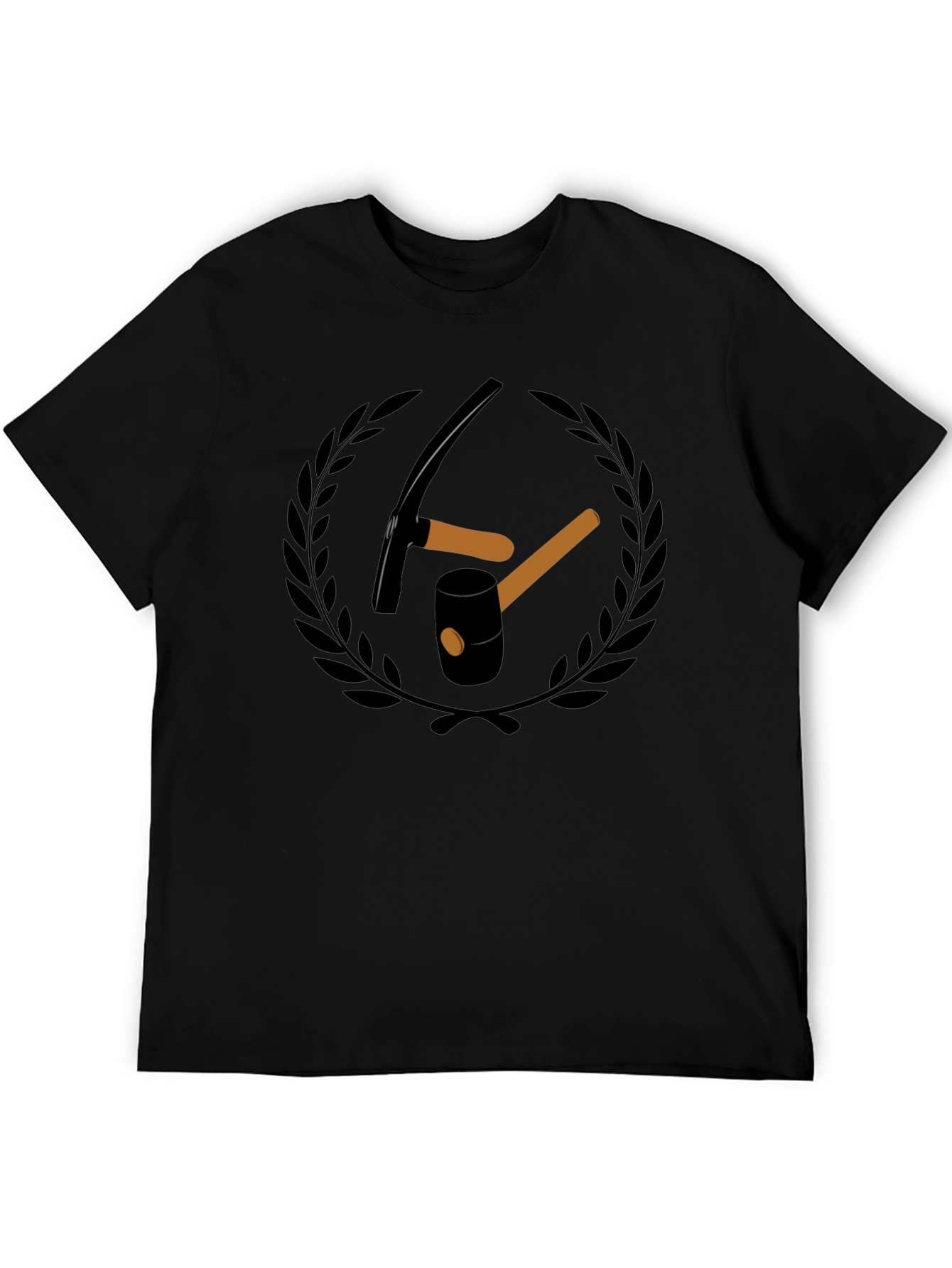 Mining Tools Graphic Tee - Black Cotton T-Shirt
