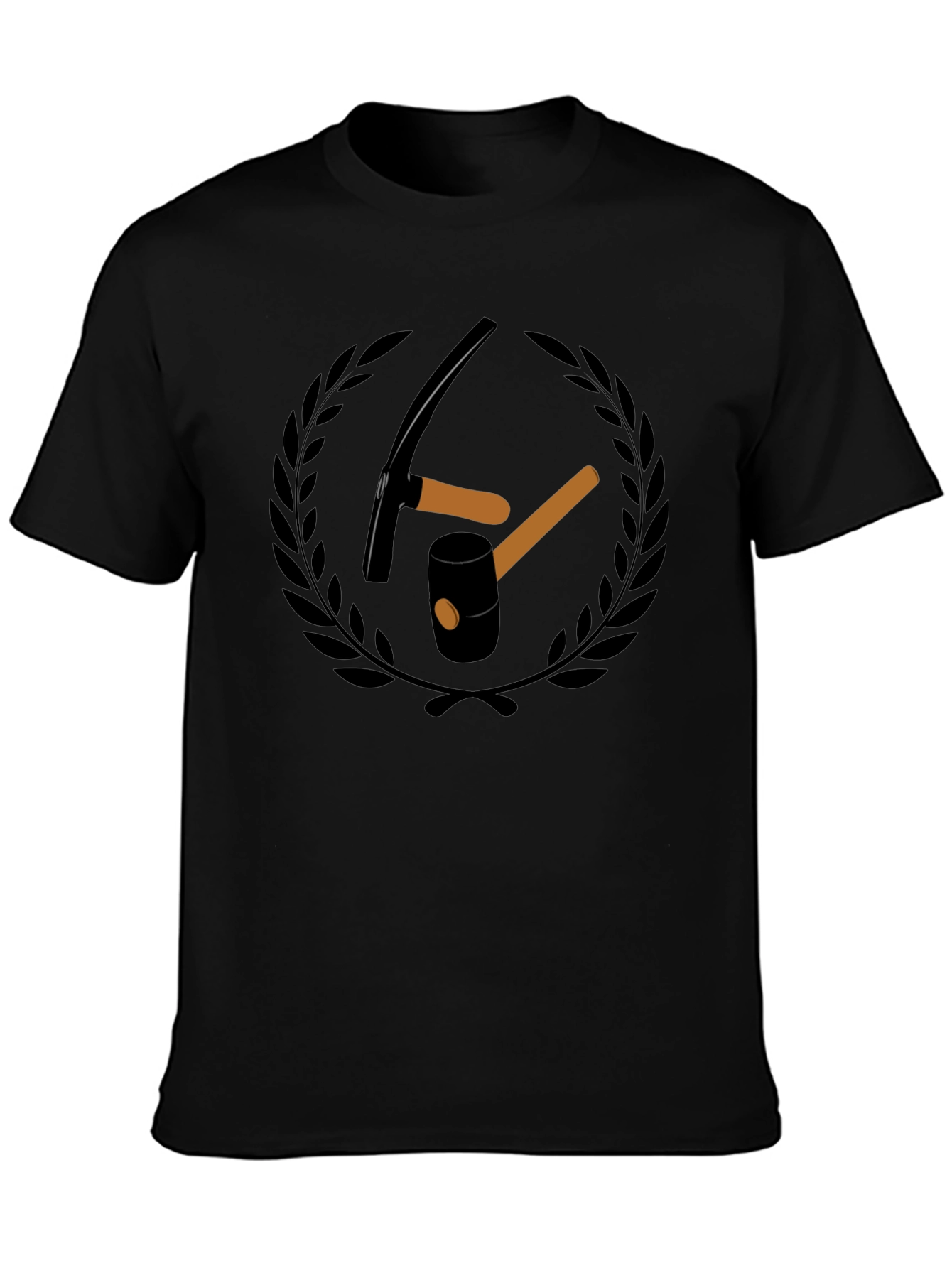 Mining Tools Graphic Tee - Black Cotton T-Shirt