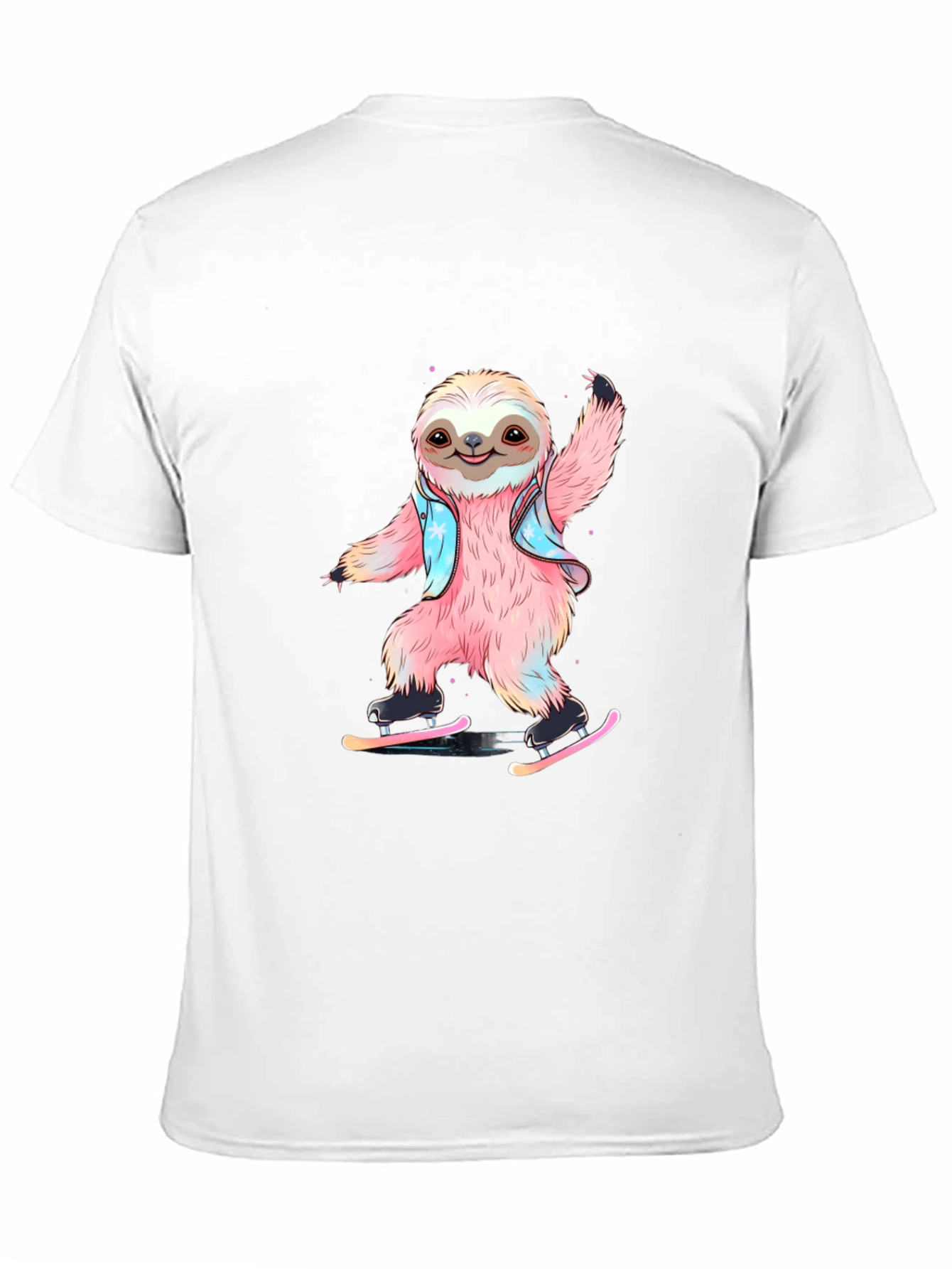 Sloth Ice Skating T-Shirt - Fun Graphic Tee
