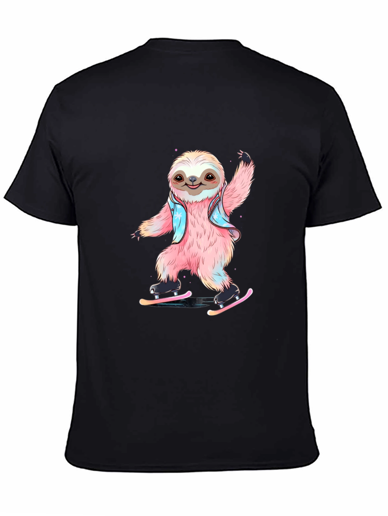 Sloth Ice Skating T-Shirt - Fun Graphic Tee