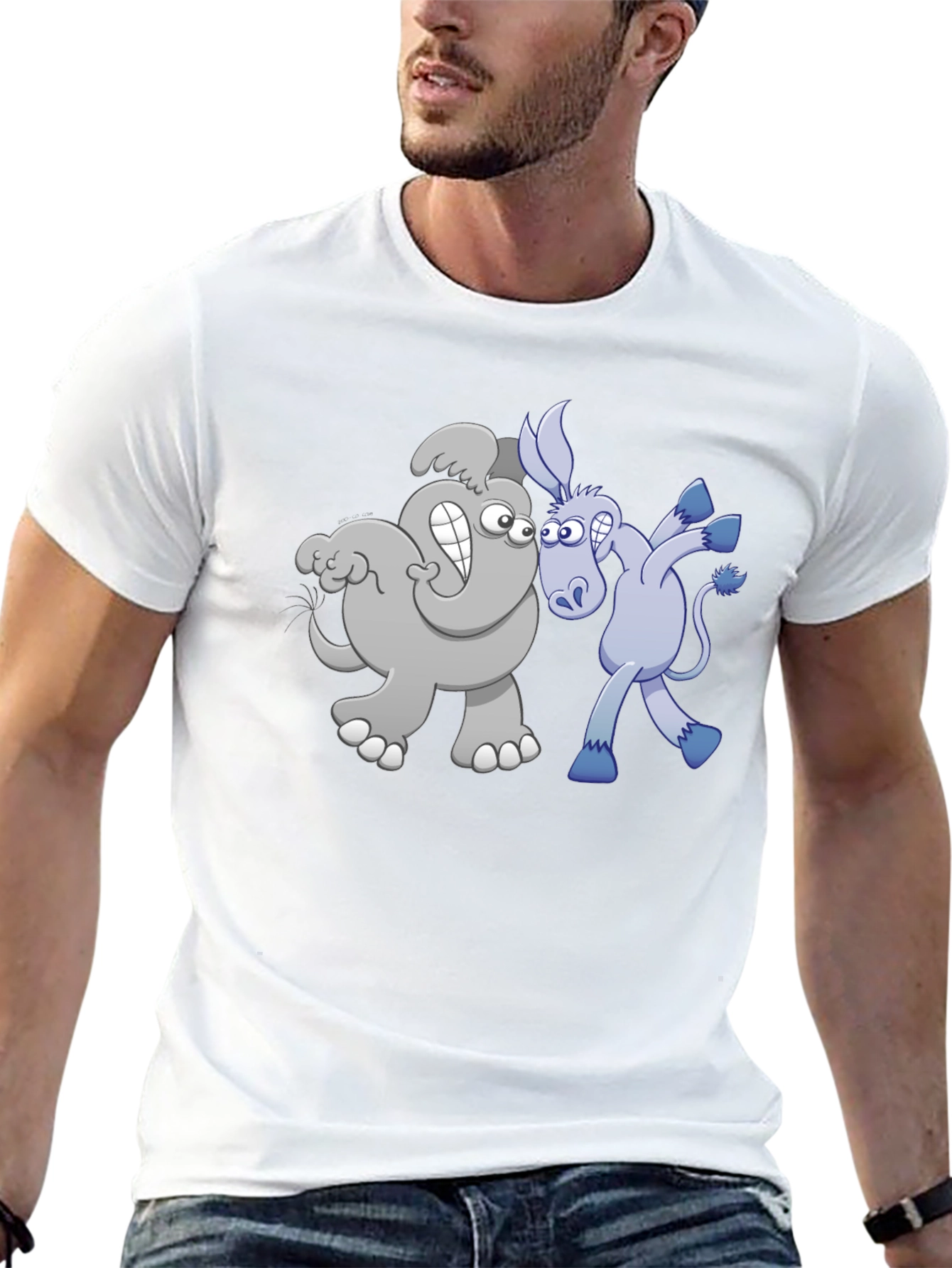 Political Cartoon Graphic Tee