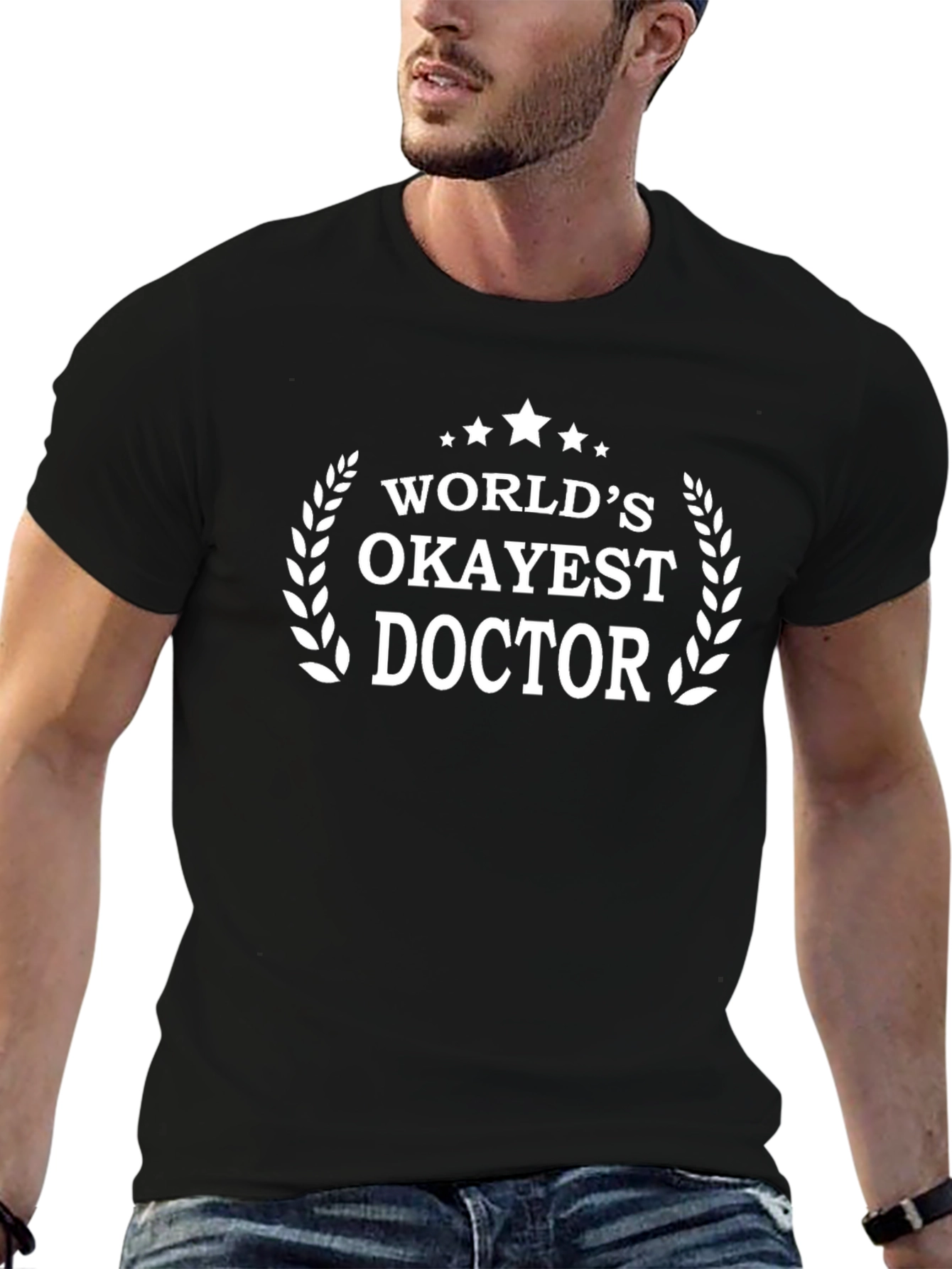 Worlds Okayest Doctor T-Shirt - Novelty Gift