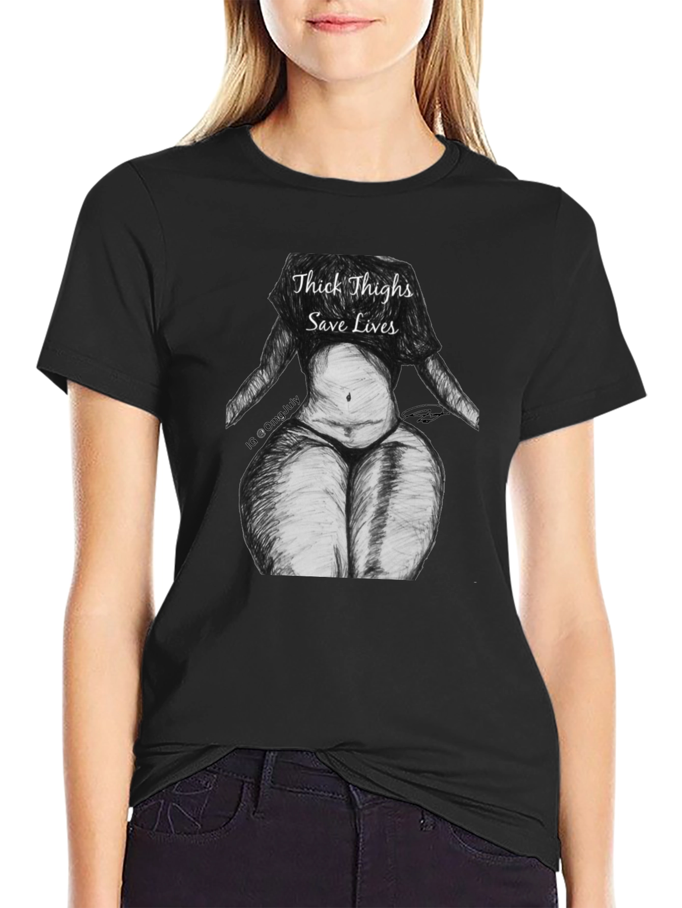 Thick Thighs Save Lives Graphic T-Shirt