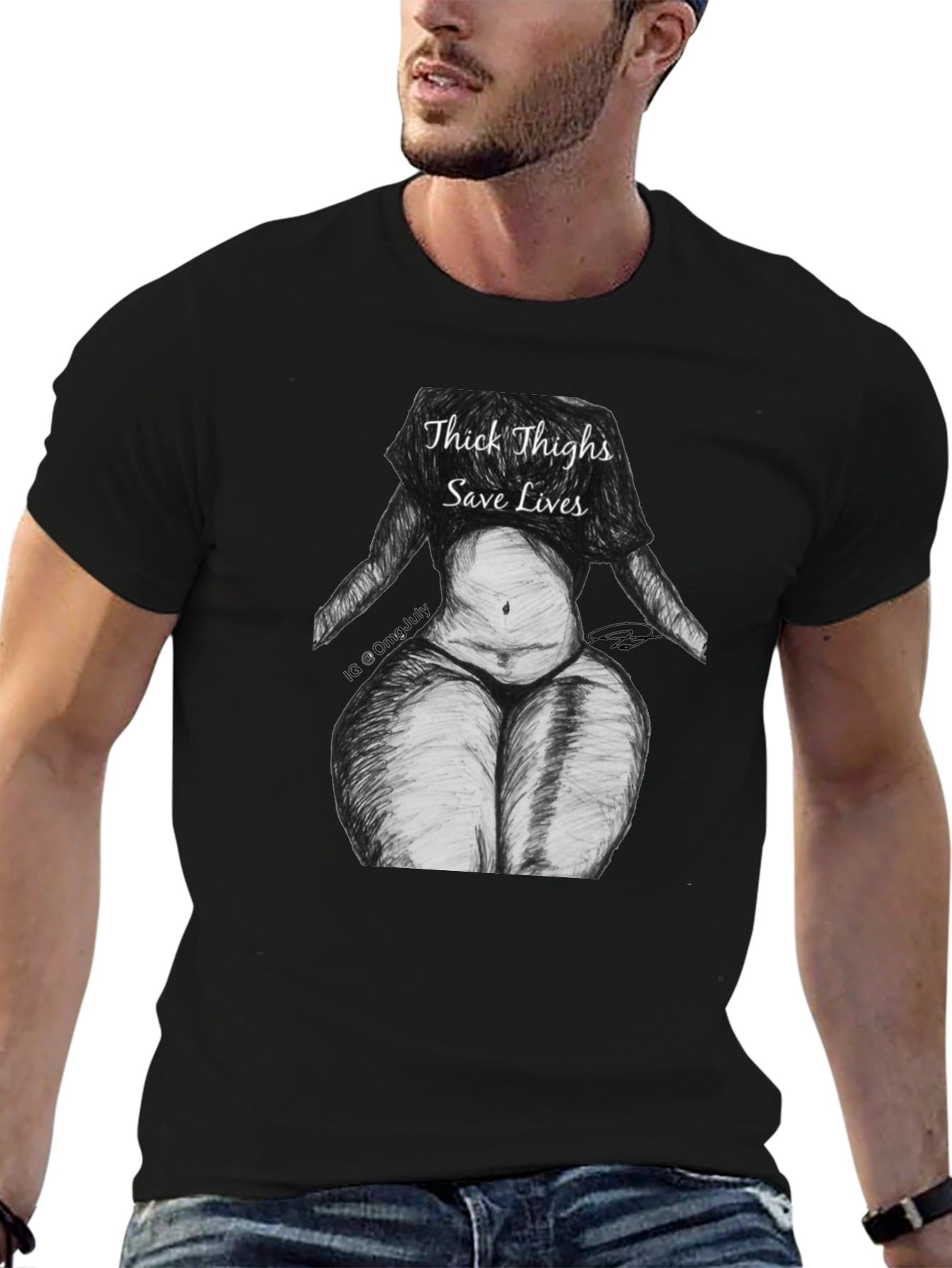Thick Thighs Save Lives Graphic T-Shirt