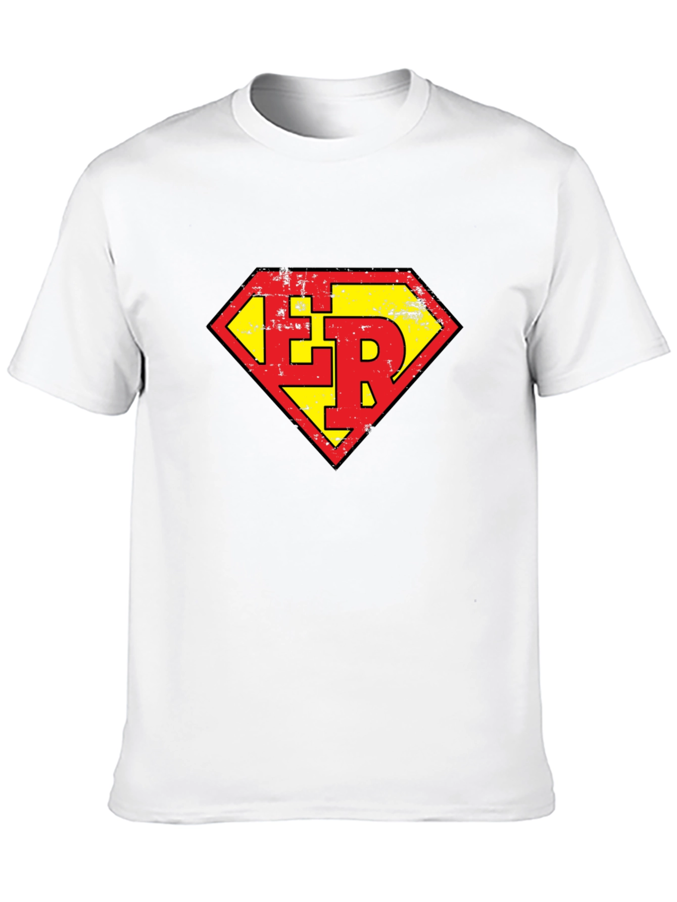 ER Super Hero Style Graphic Tee - Black