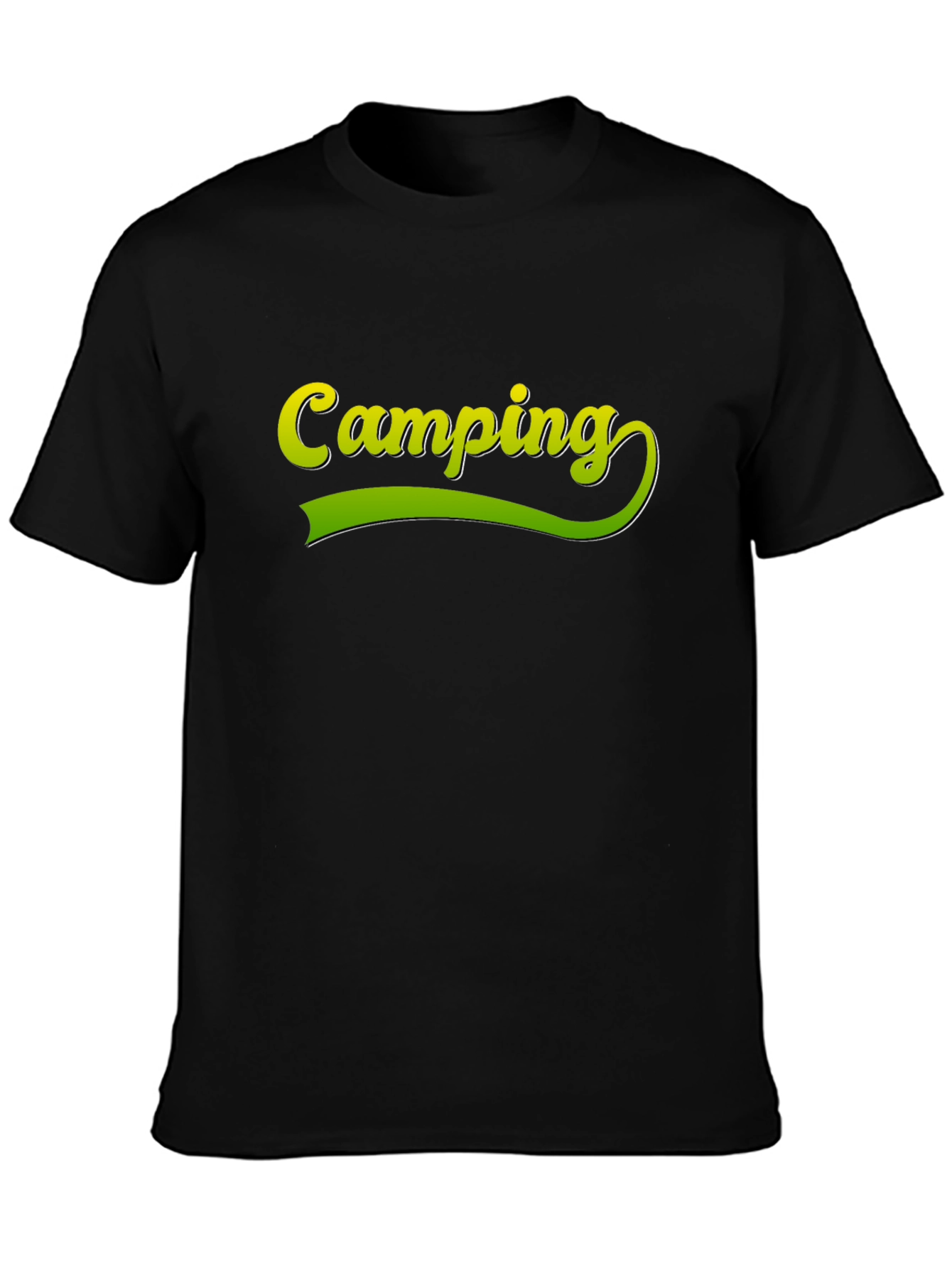 Camping Graphic Tee - Black Casual Shirt