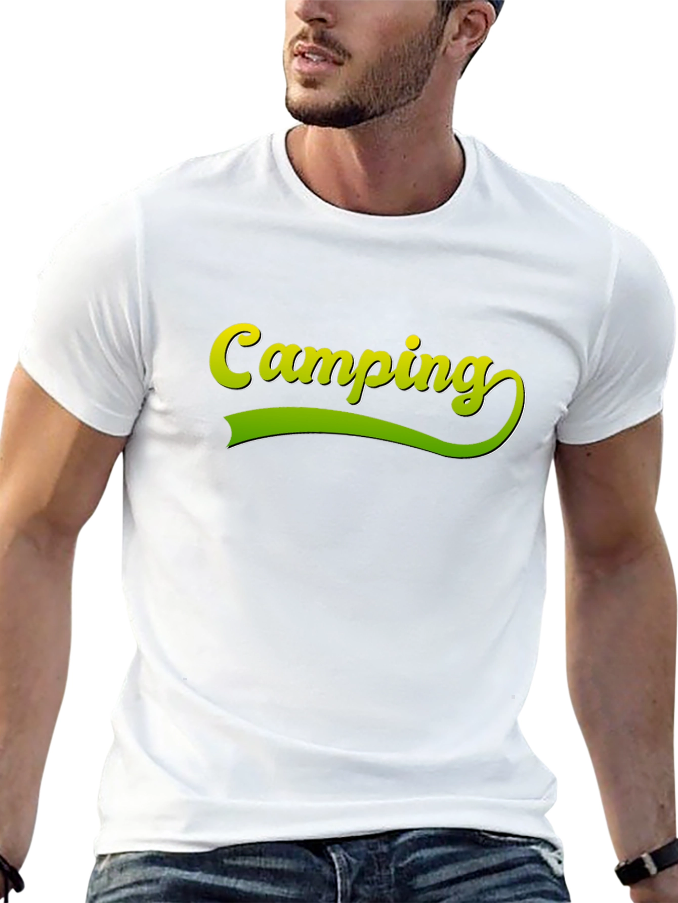 Camping Graphic Tee - Black Casual Shirt