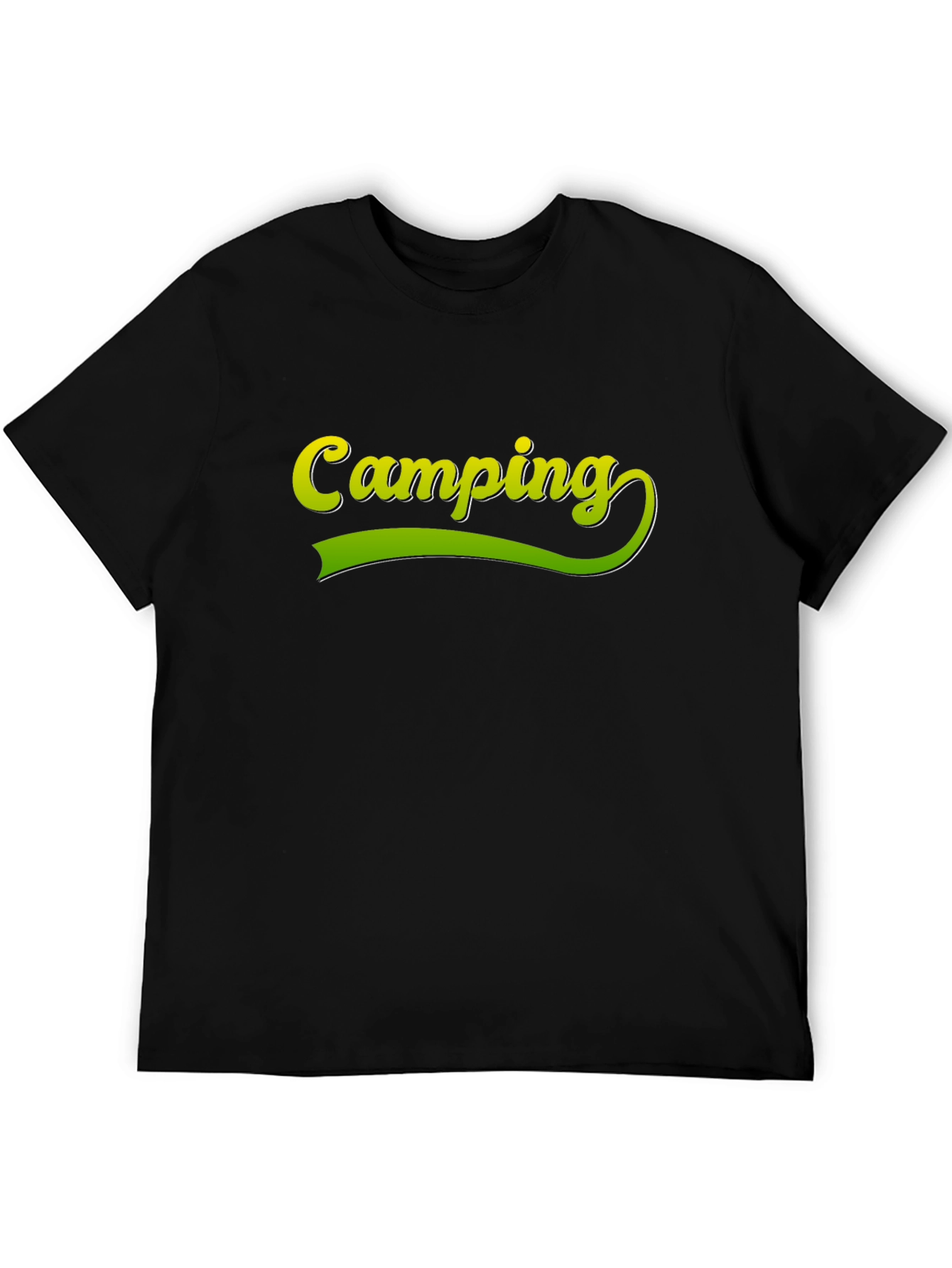 Camping Graphic Tee - Black Casual Shirt
