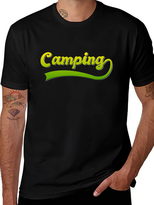 Camping Graphic Tee - Black Casual Shirt