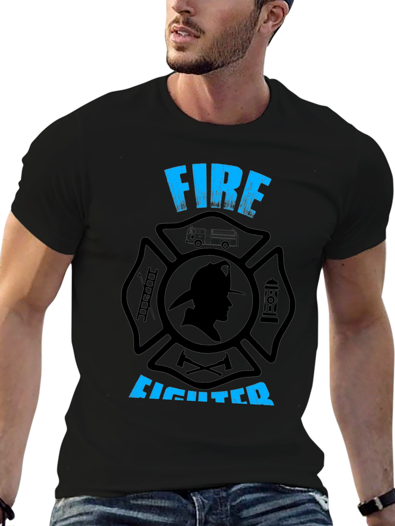 Firefighter T-Shirt - Maltase Cross Graphic Tee