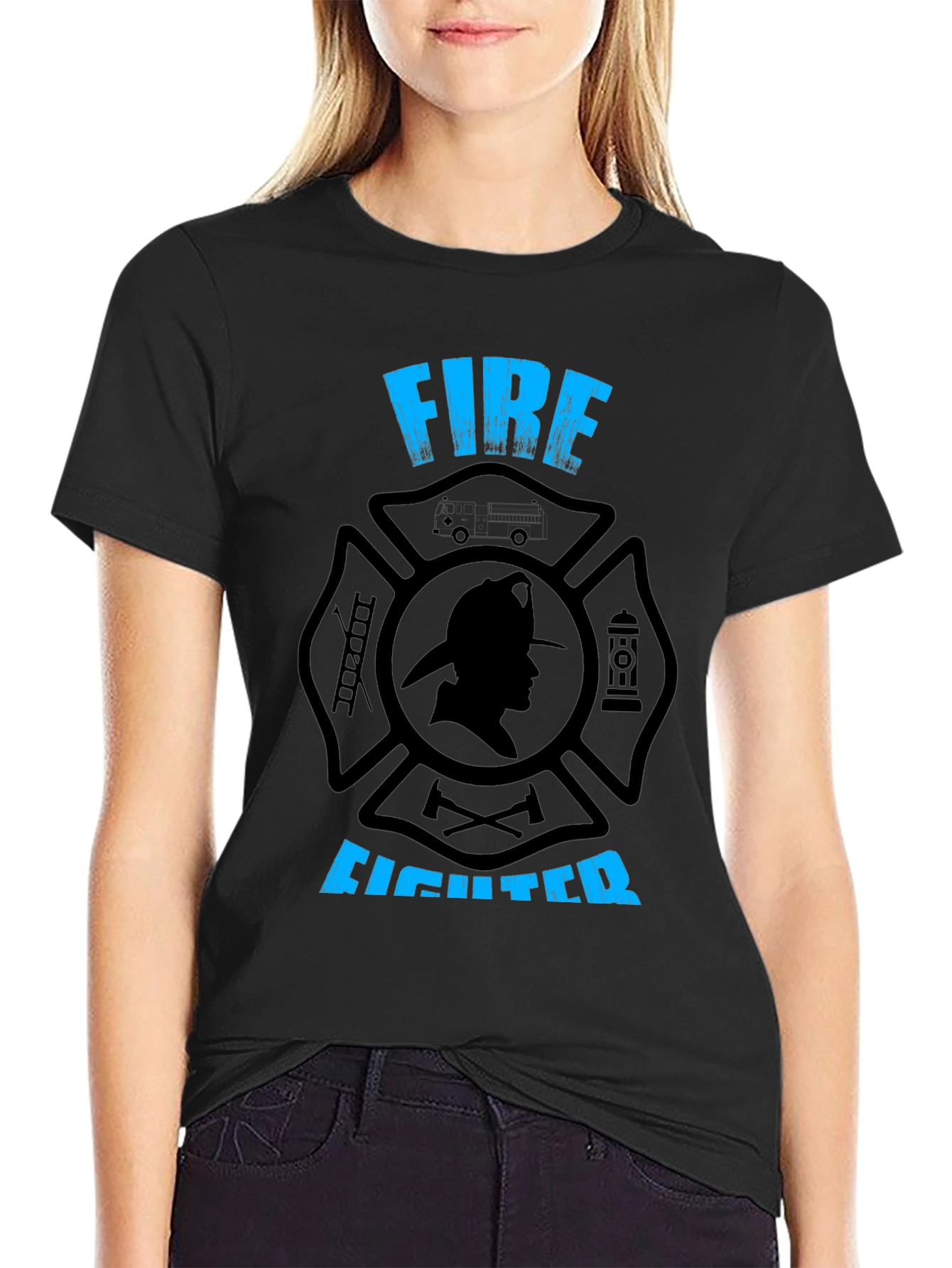 Firefighter T-Shirt - Maltase Cross Graphic Tee