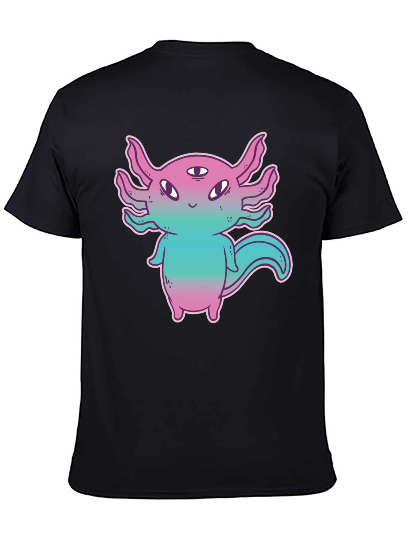 Axolotl Alien Graphic Tee - Funky 3-Eyed Amphibian Shirt