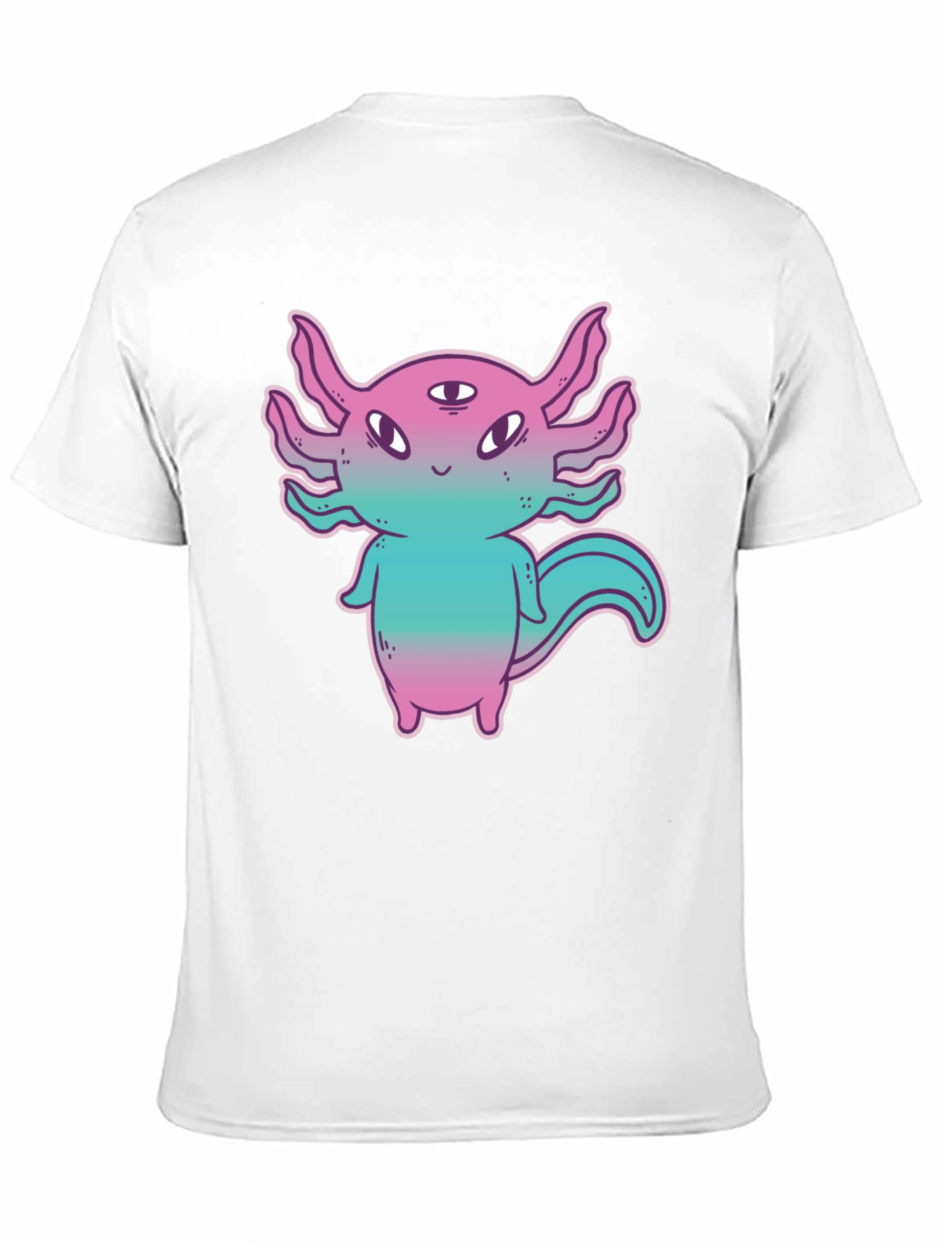 Axolotl Alien Graphic Tee - Funky 3-Eyed Amphibian Shirt