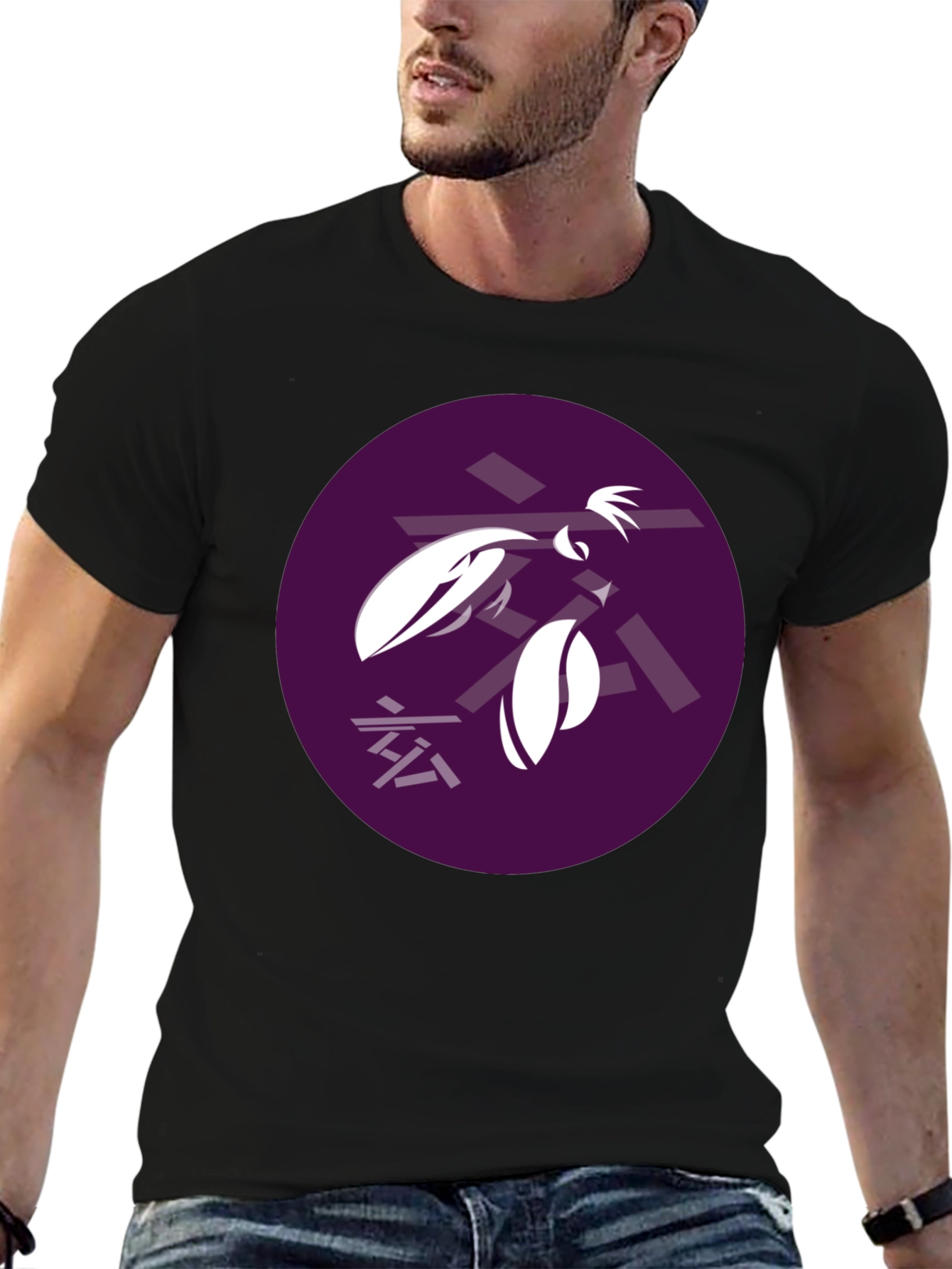 Abstract Graphic Tee - Black T-Shirt