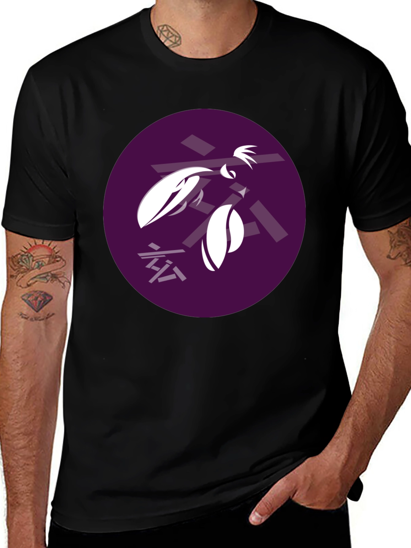 Abstract Graphic Tee - Black T-Shirt