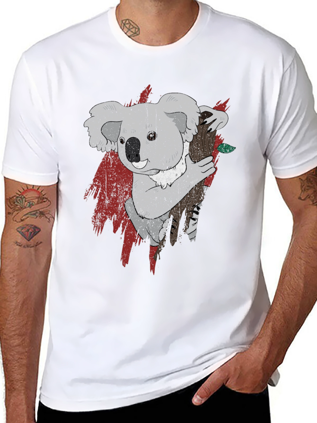 Cool Koala Graphic T-Shirt - Black