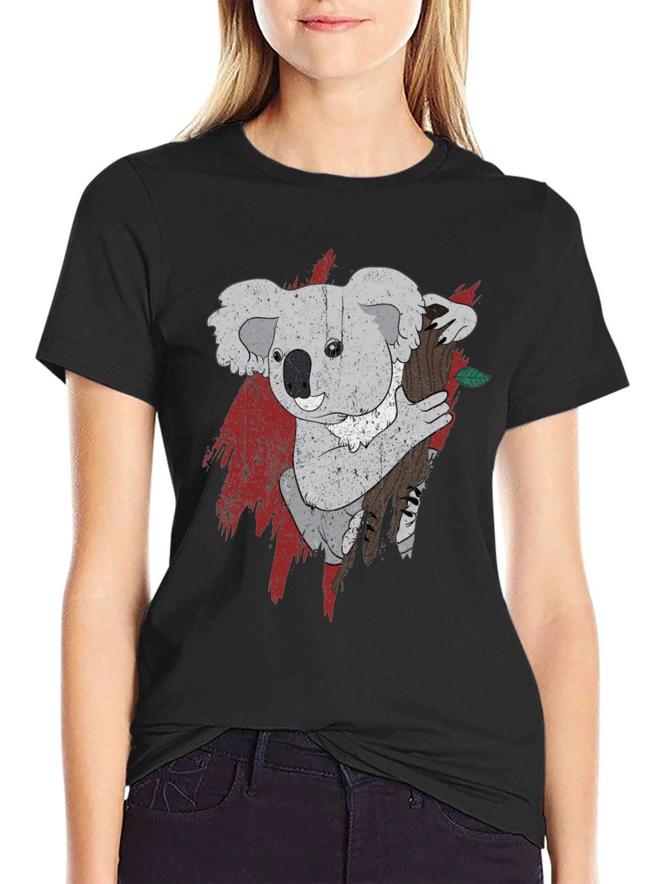 Cool Koala Graphic T-Shirt - Black
