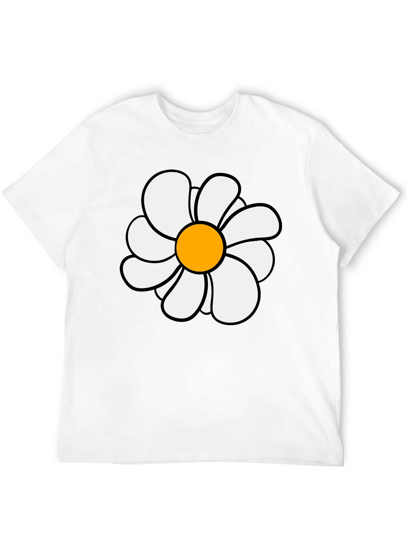 Daisy Flower Graphic Tee - Unisex Black T-Shirt