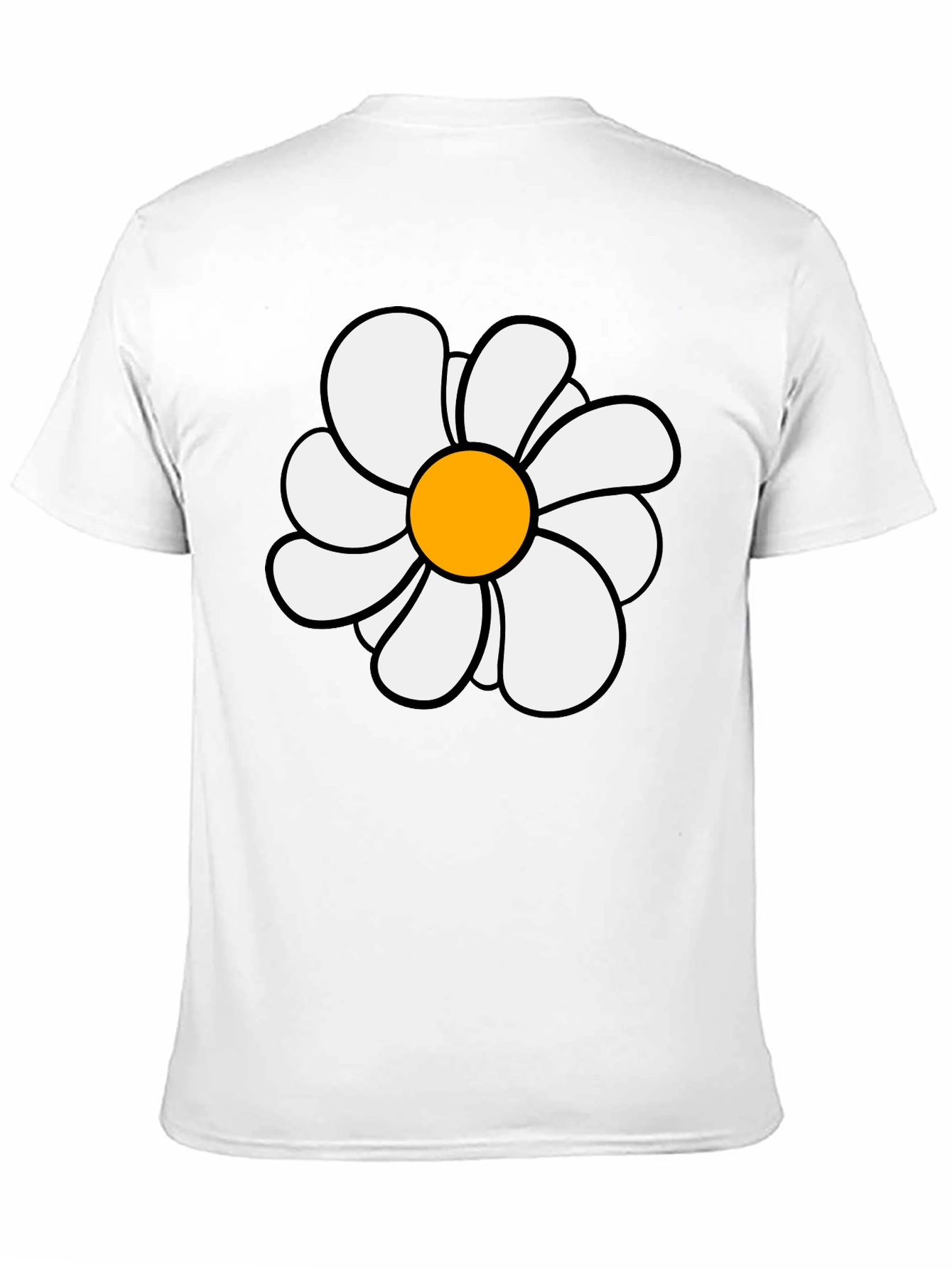Daisy Flower Graphic Tee - Unisex Black T-Shirt