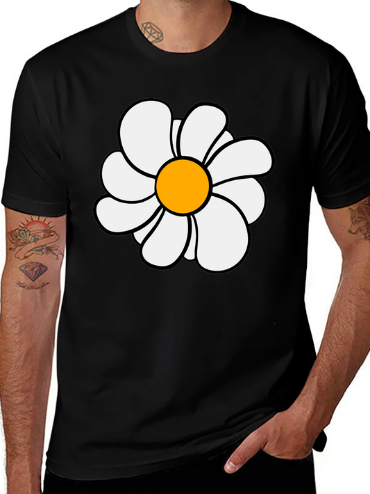 Daisy Flower Graphic Tee - Unisex Black T-Shirt