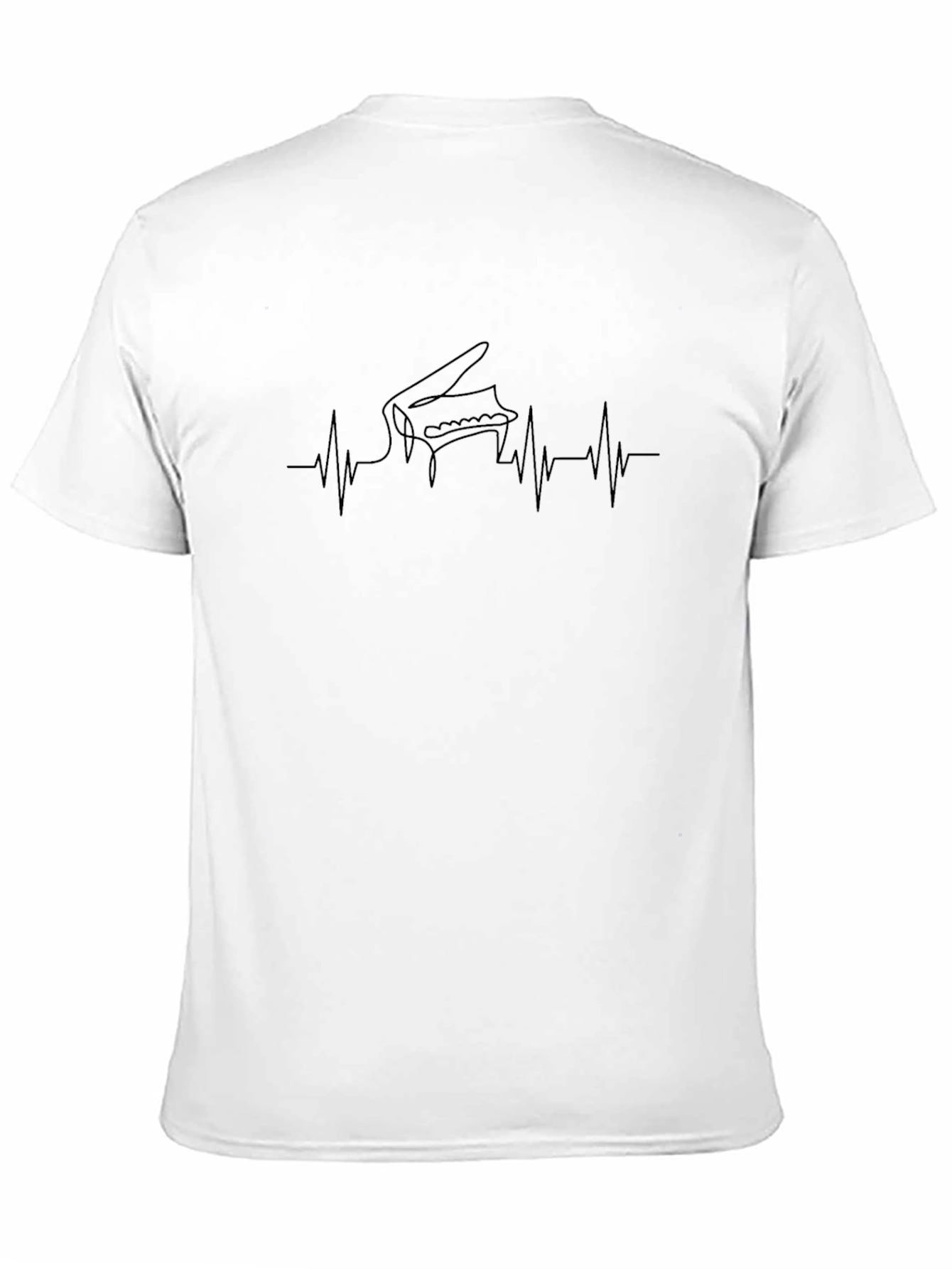 Piano Heartbeat T-Shirt - Music Lover Tee