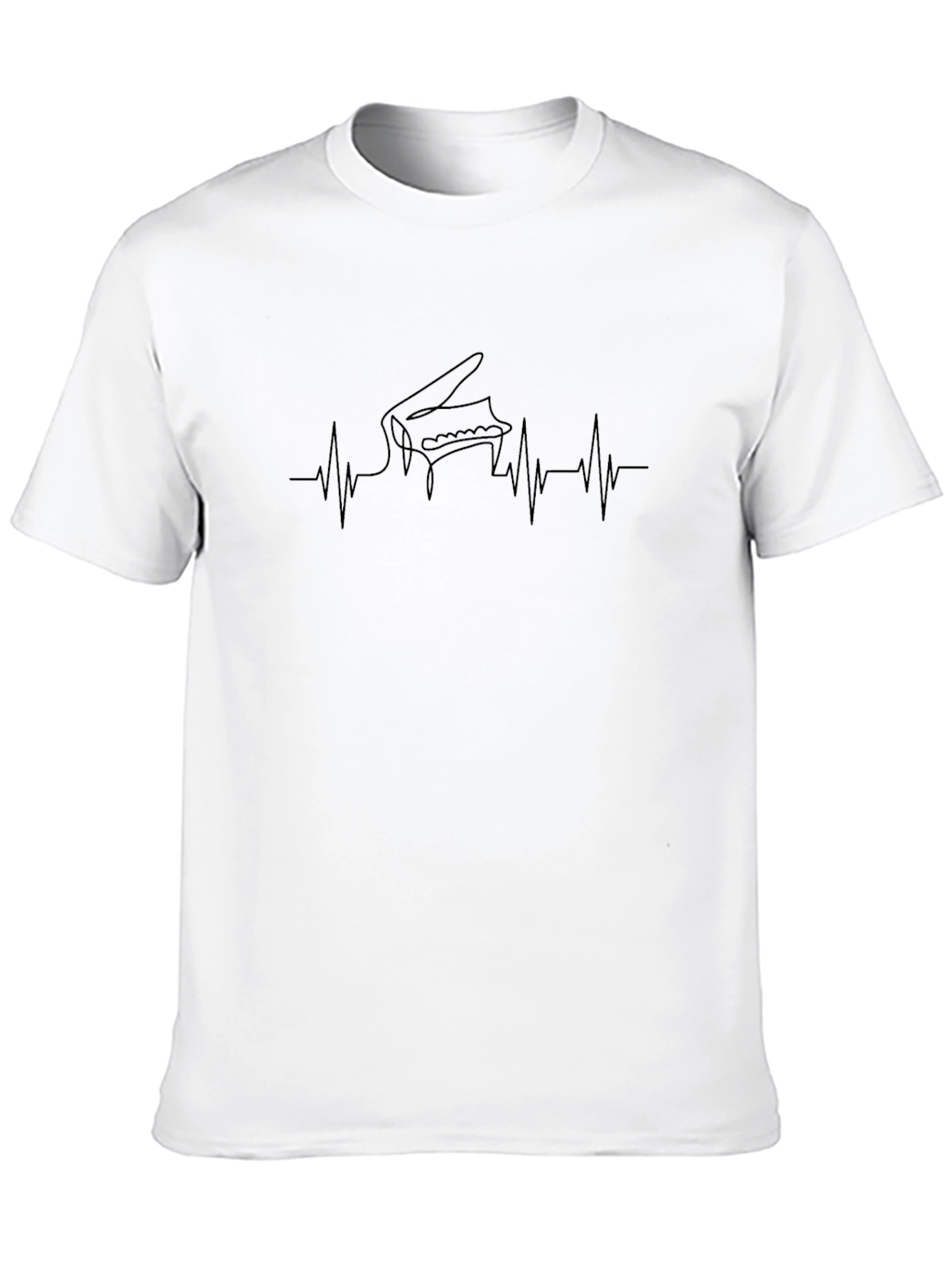 Piano Heartbeat T-Shirt - Music Lover Tee