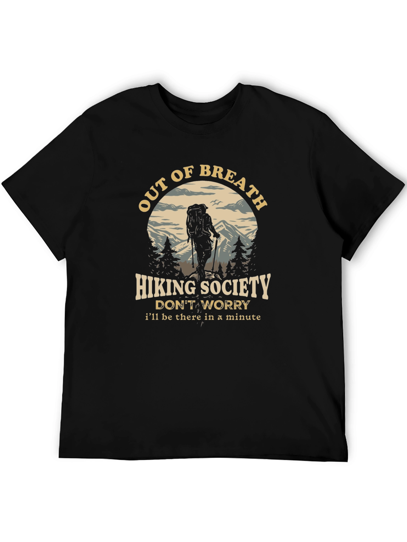 Hiking Society T-Shirt - Out of Breath Design