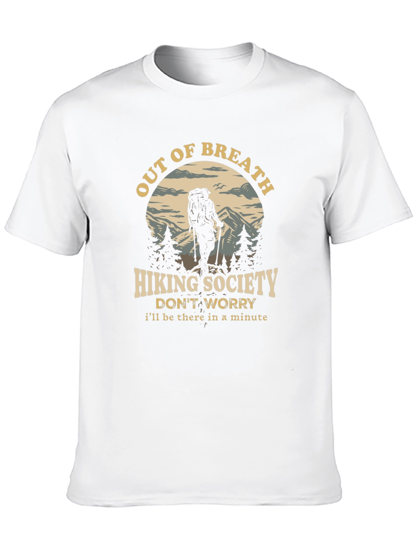 Hiking Society T-Shirt - Out of Breath Design