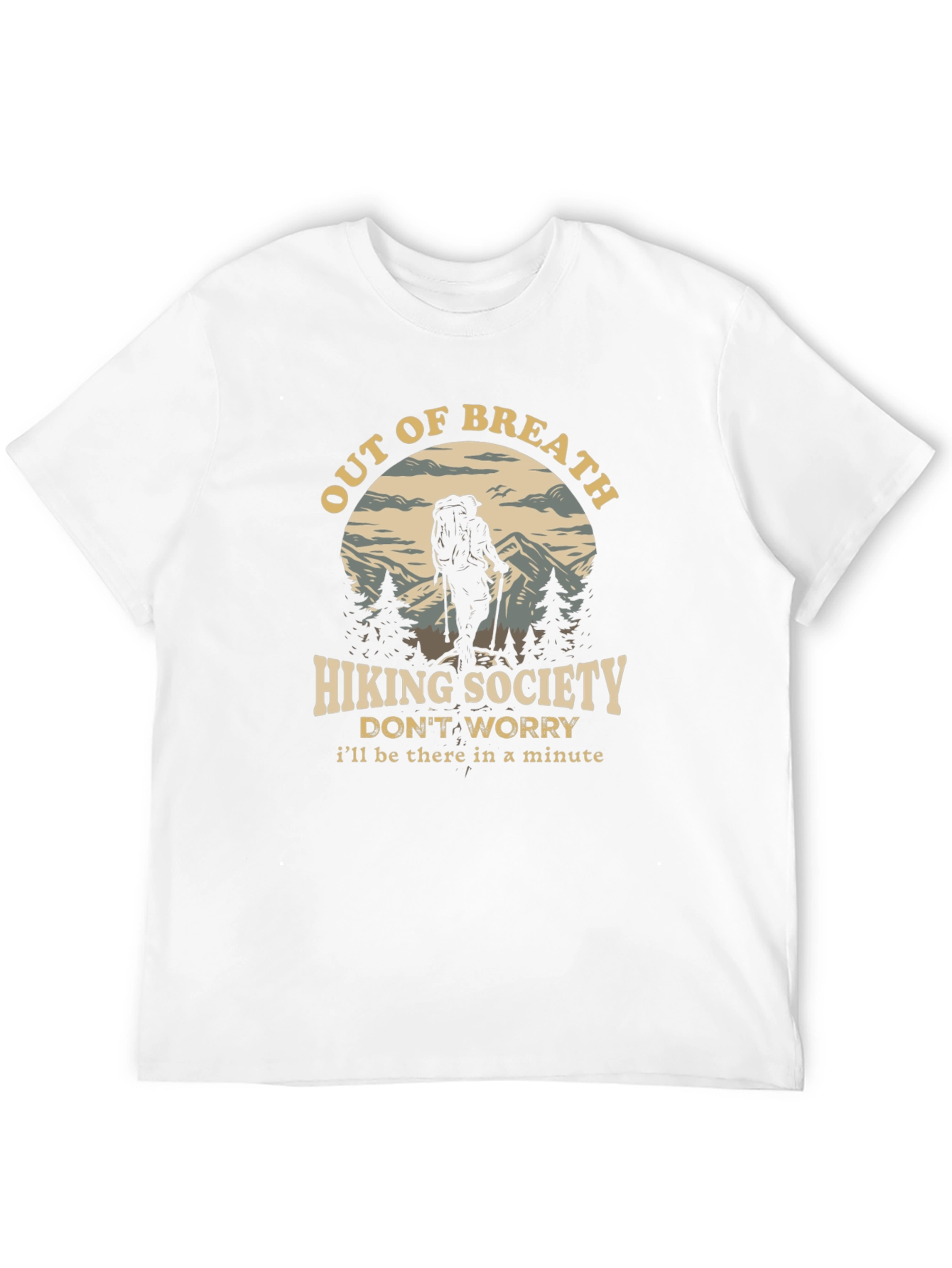 Hiking Society T-Shirt - Out of Breath Design
