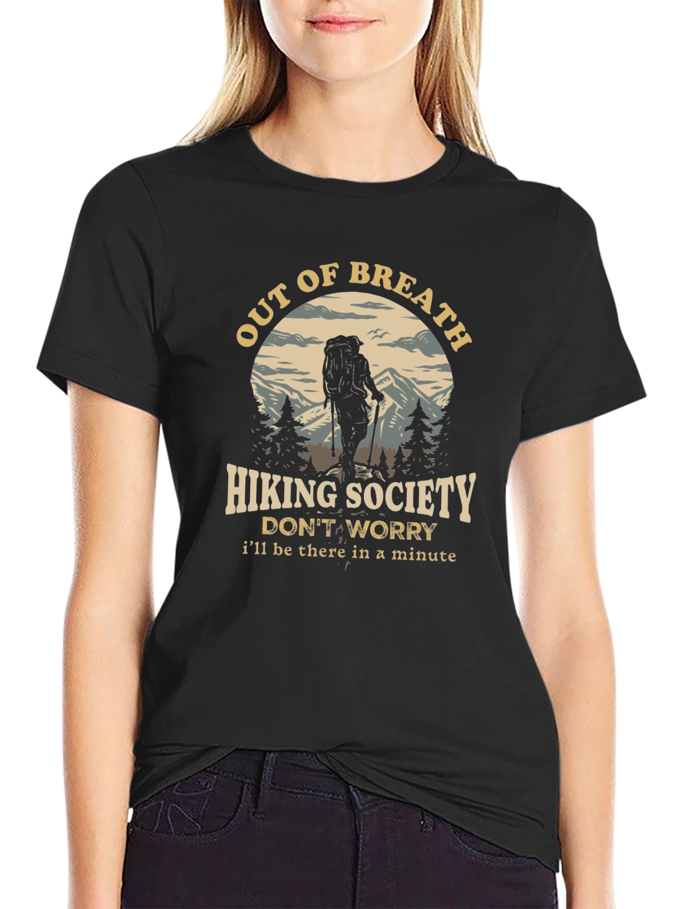 Hiking Society T-Shirt - Out of Breath Design