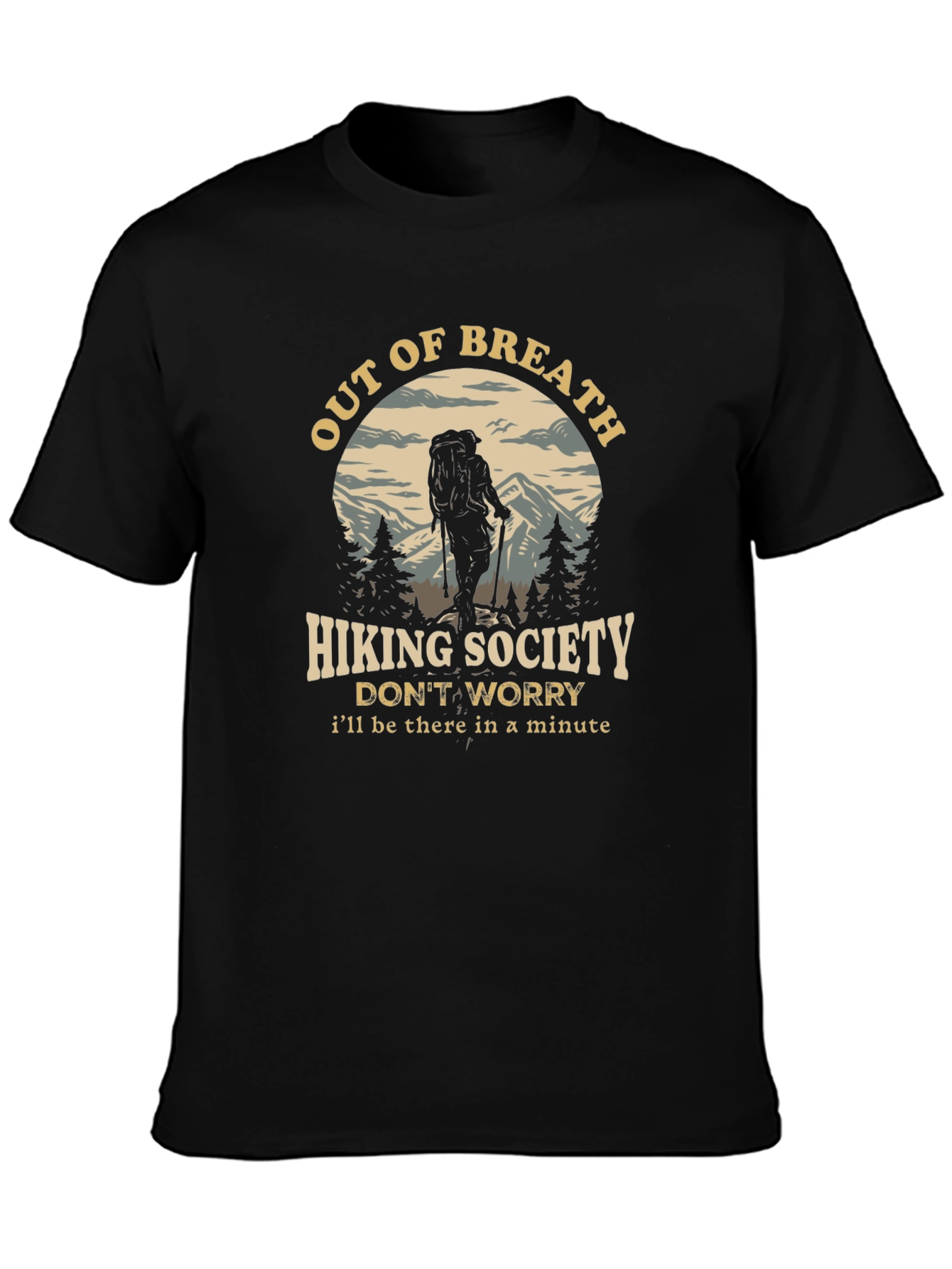 Hiking Society T-Shirt - Out of Breath Design