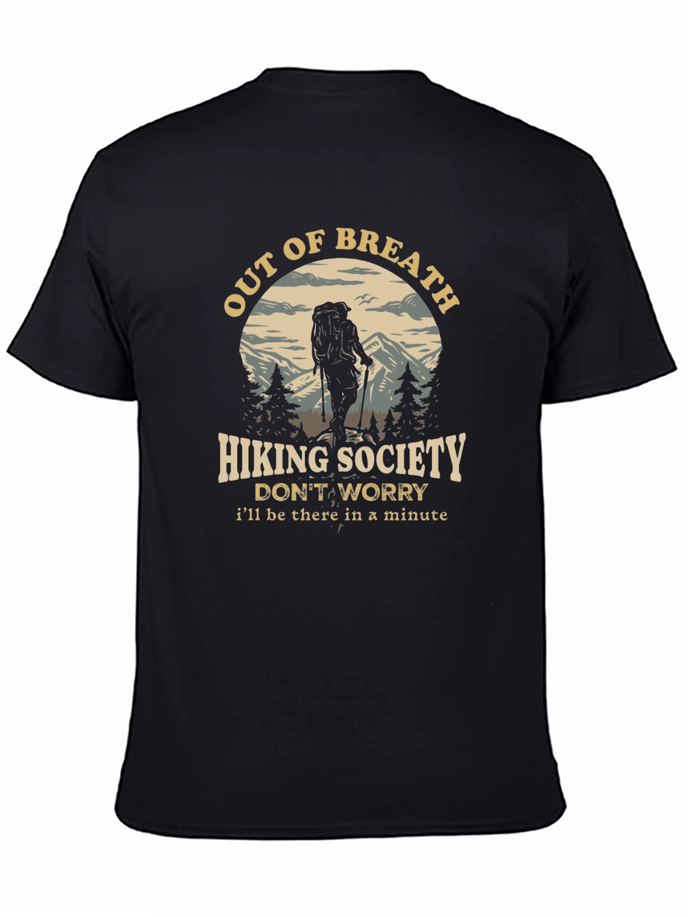 Hiking Society T-Shirt - Out of Breath Design
