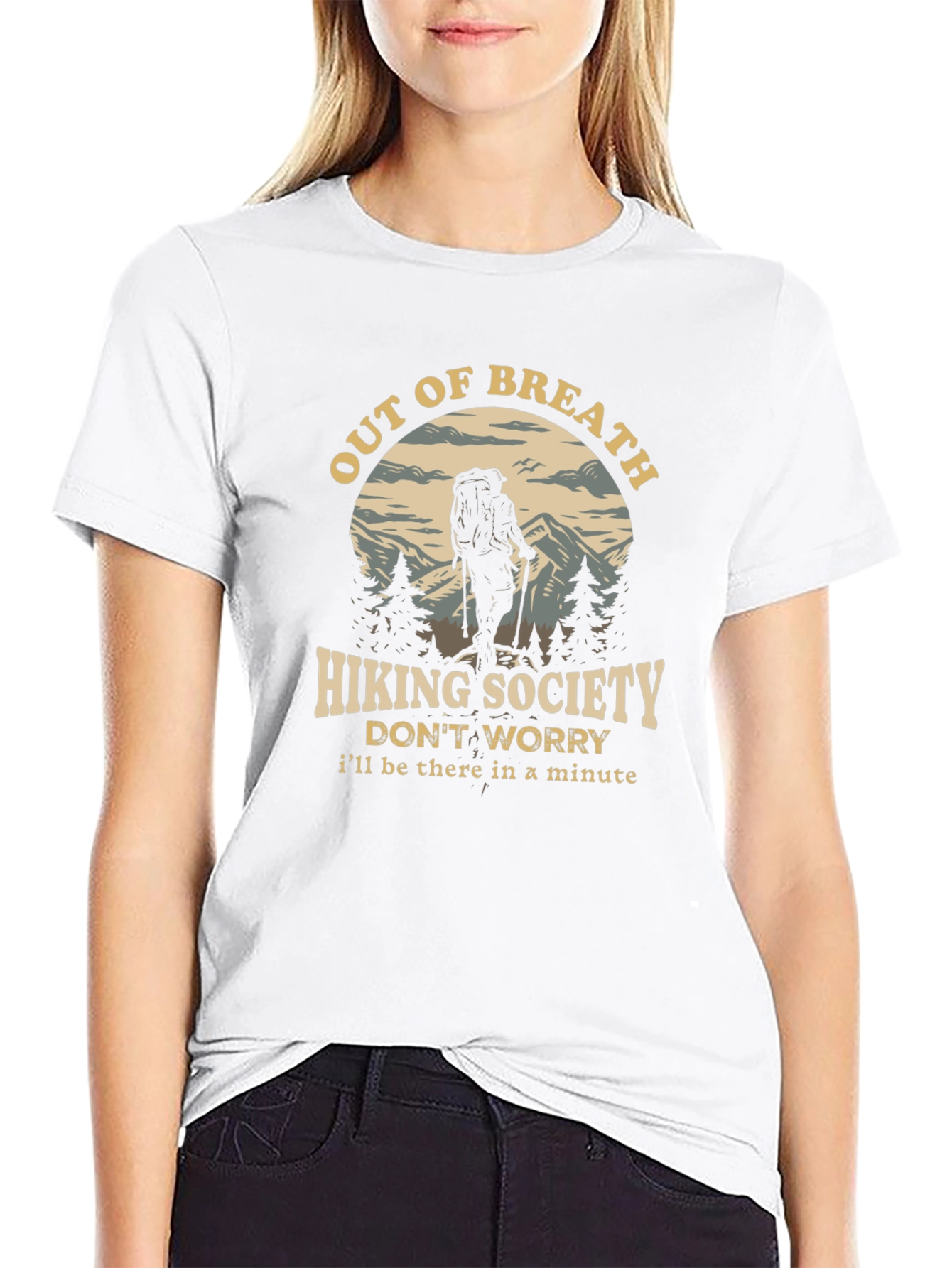Hiking Society T-Shirt - Out of Breath Design