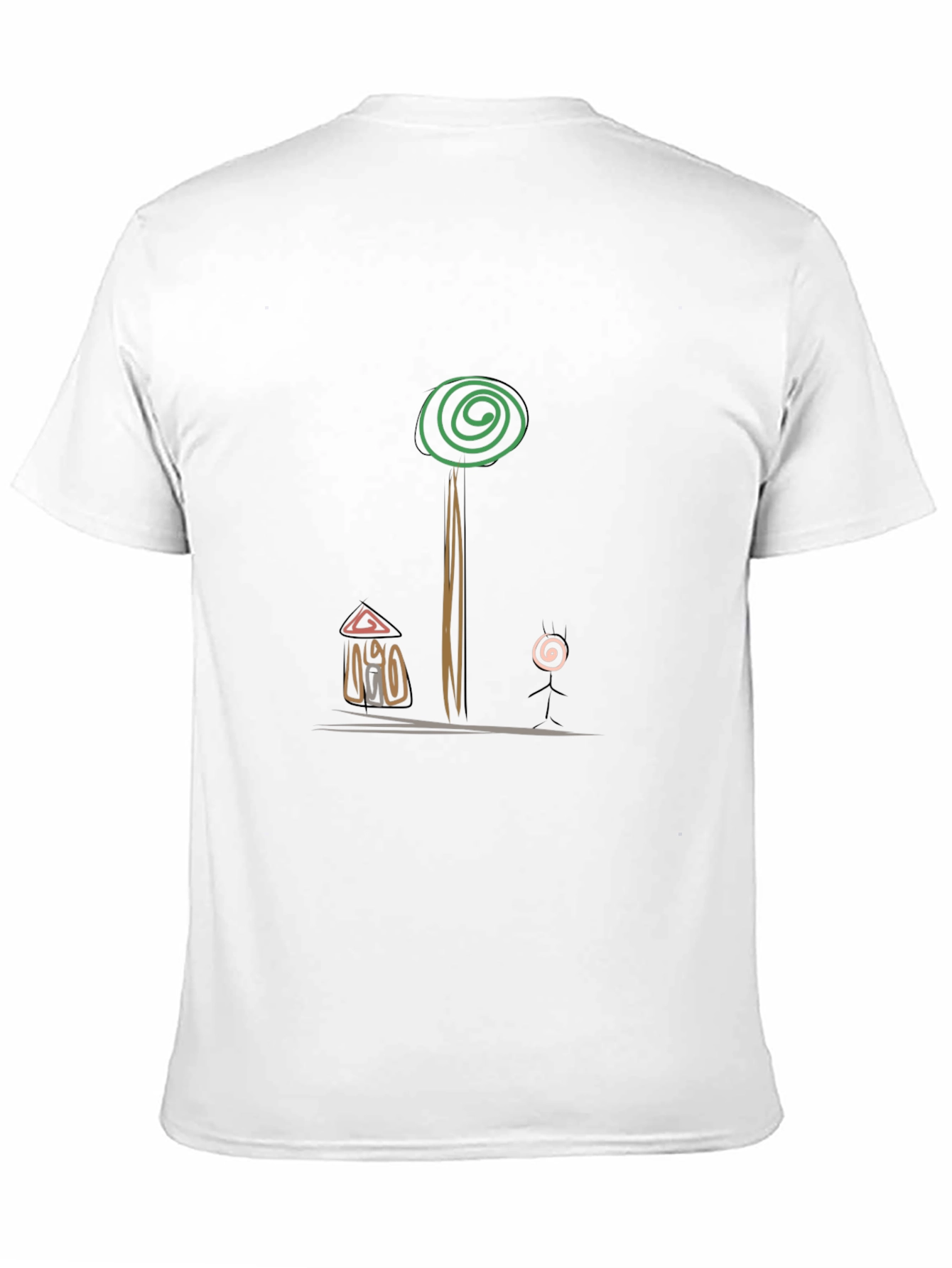 Abstract Graphic Print Tee - Casual Style