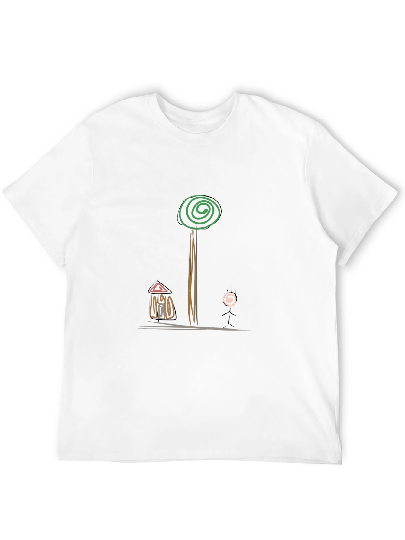 Abstract Graphic Print Tee - Casual Style