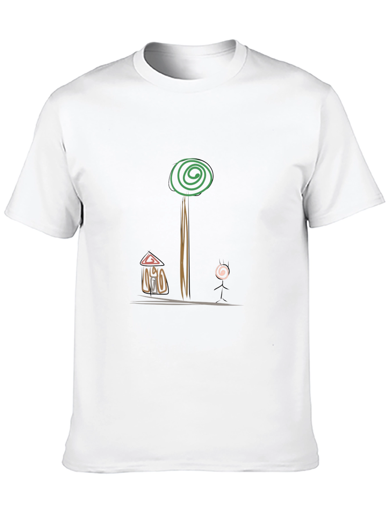 Abstract Graphic Print Tee - Casual Style