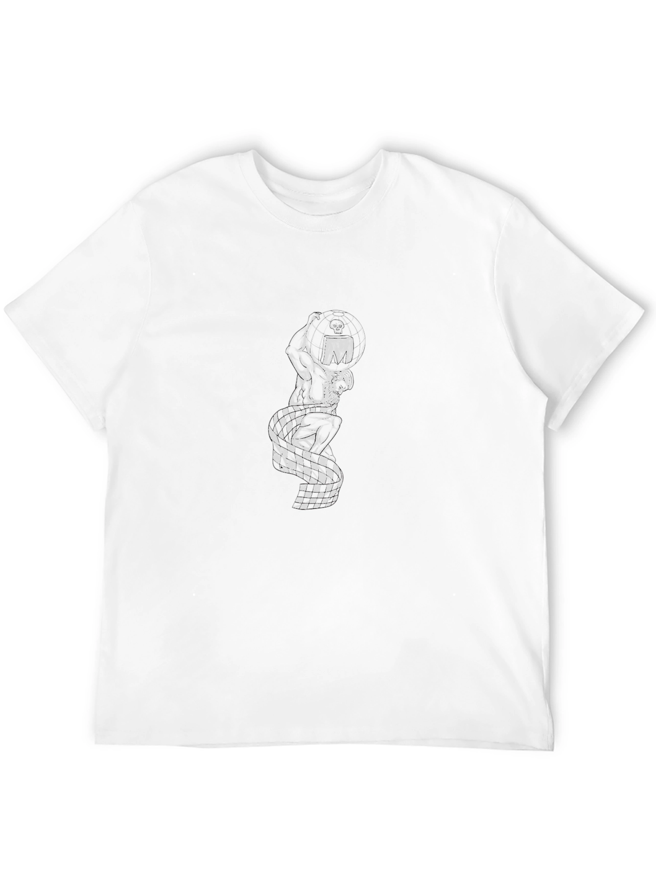 Black Graphic Tee - Atlas Checkered Flag Design